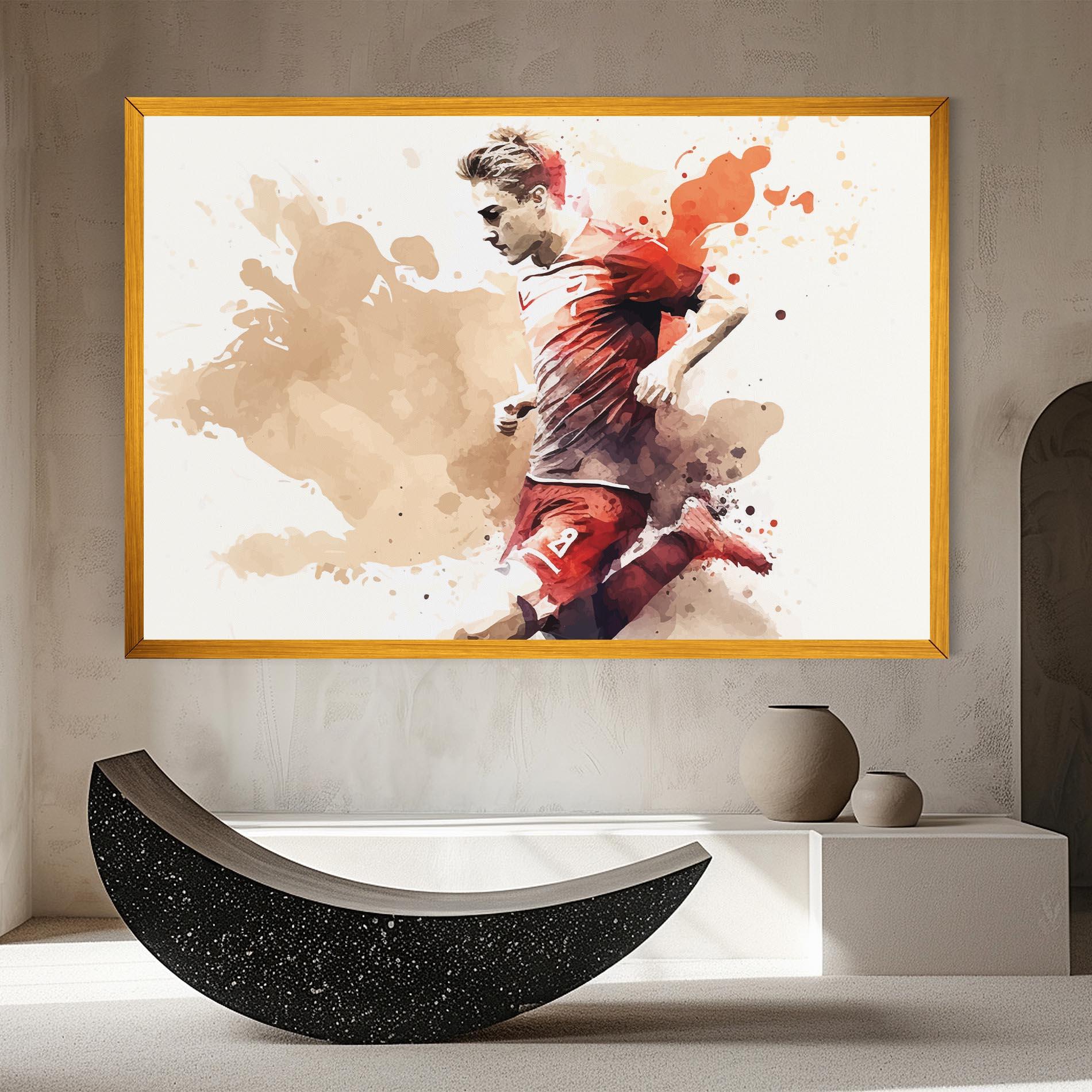 Tablou Canvas Football Red Cream mockup 8