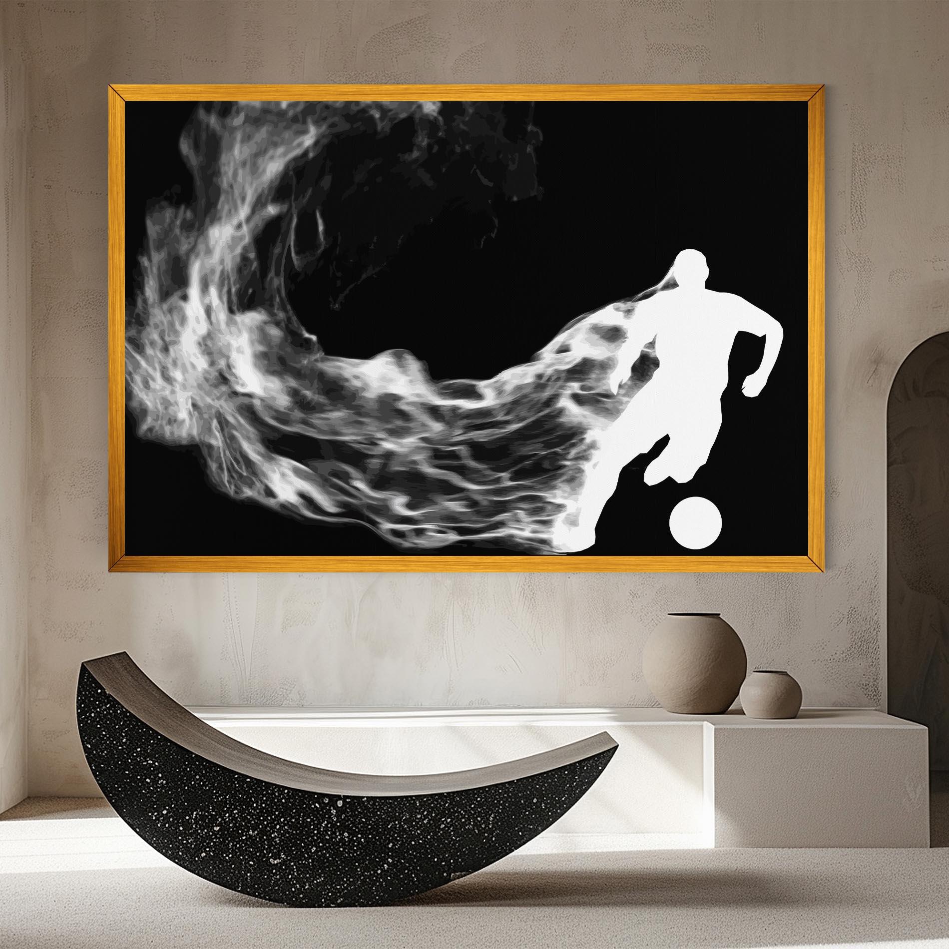 Tablou Canvas Football White Smoke mockup 8