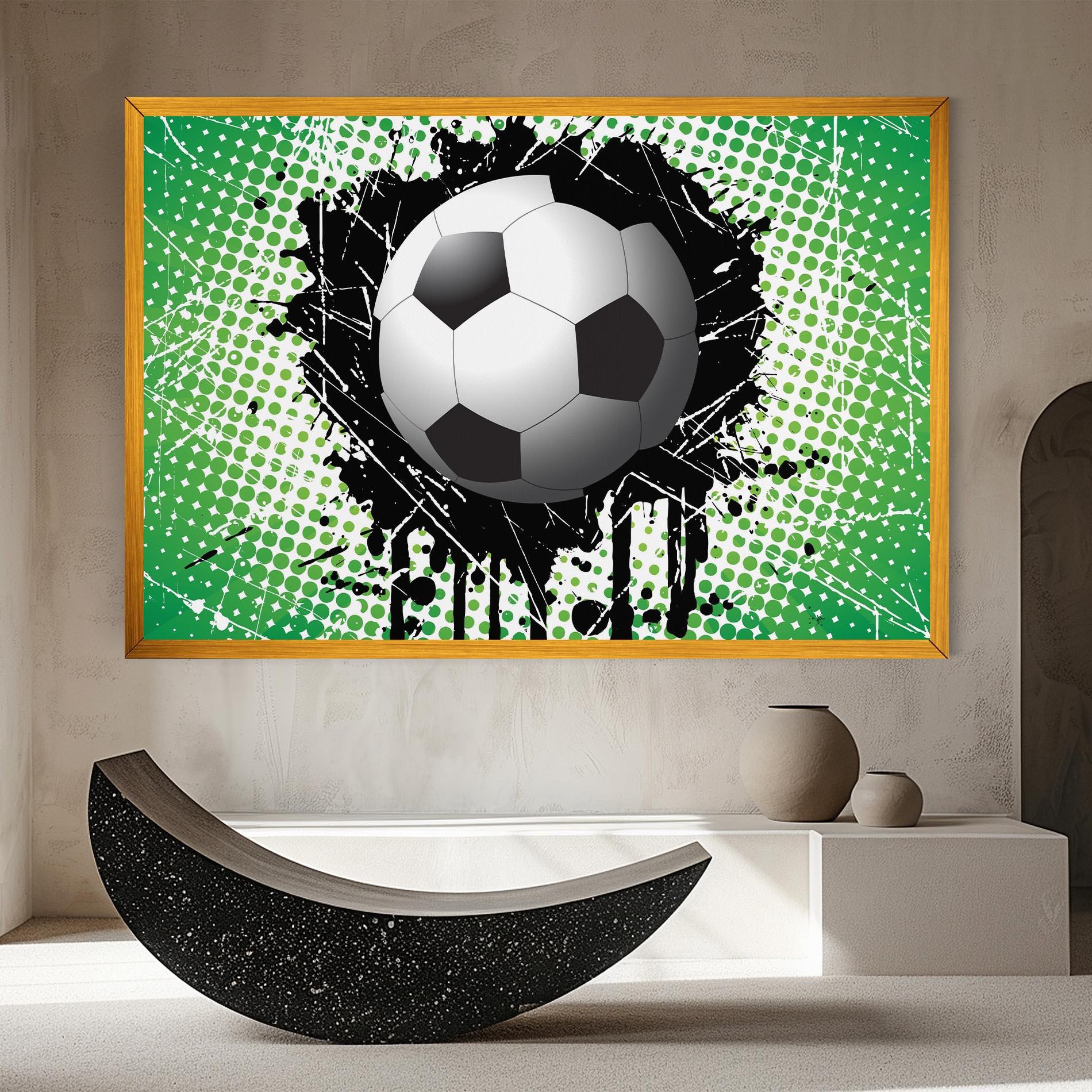 Tablou Canvas Green Black Football mockup 8