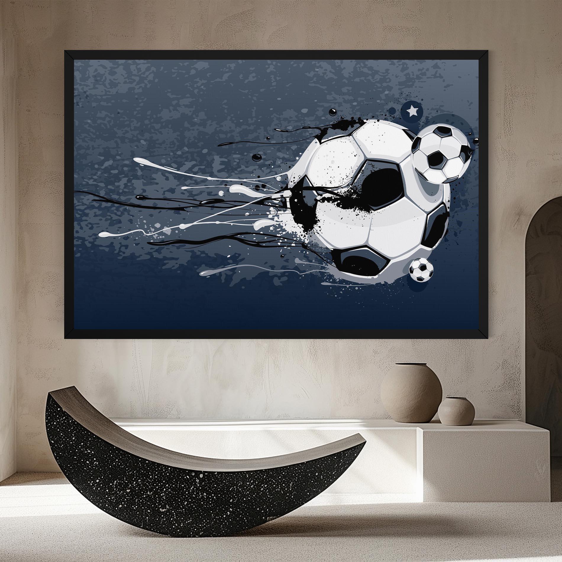 Tablou Canvas Blue Football mockup 8