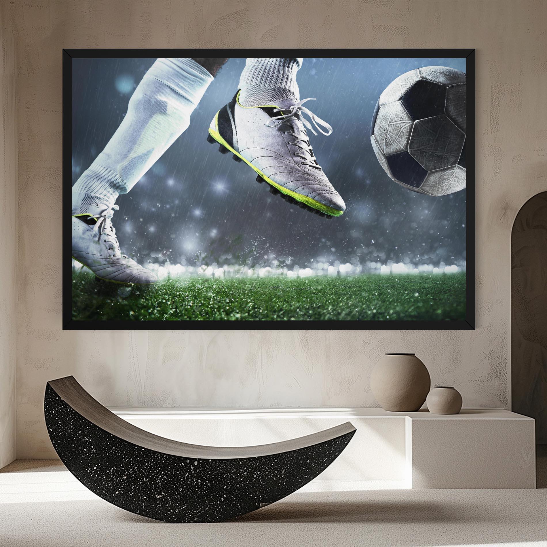 Tablou Canvas Close Up Football Scene mockup 8