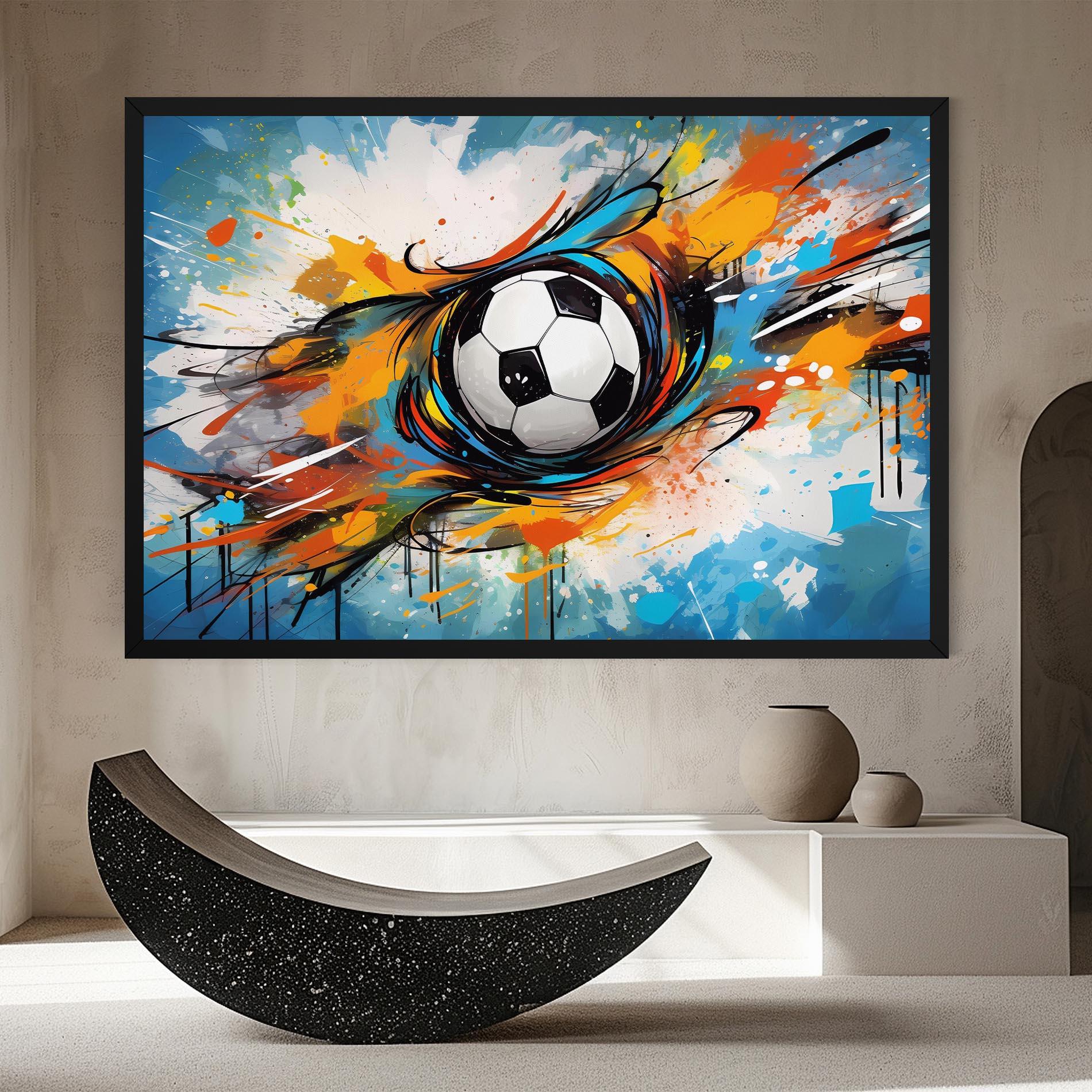 Tablou Canvas Football Flight Graffiti mockup 8