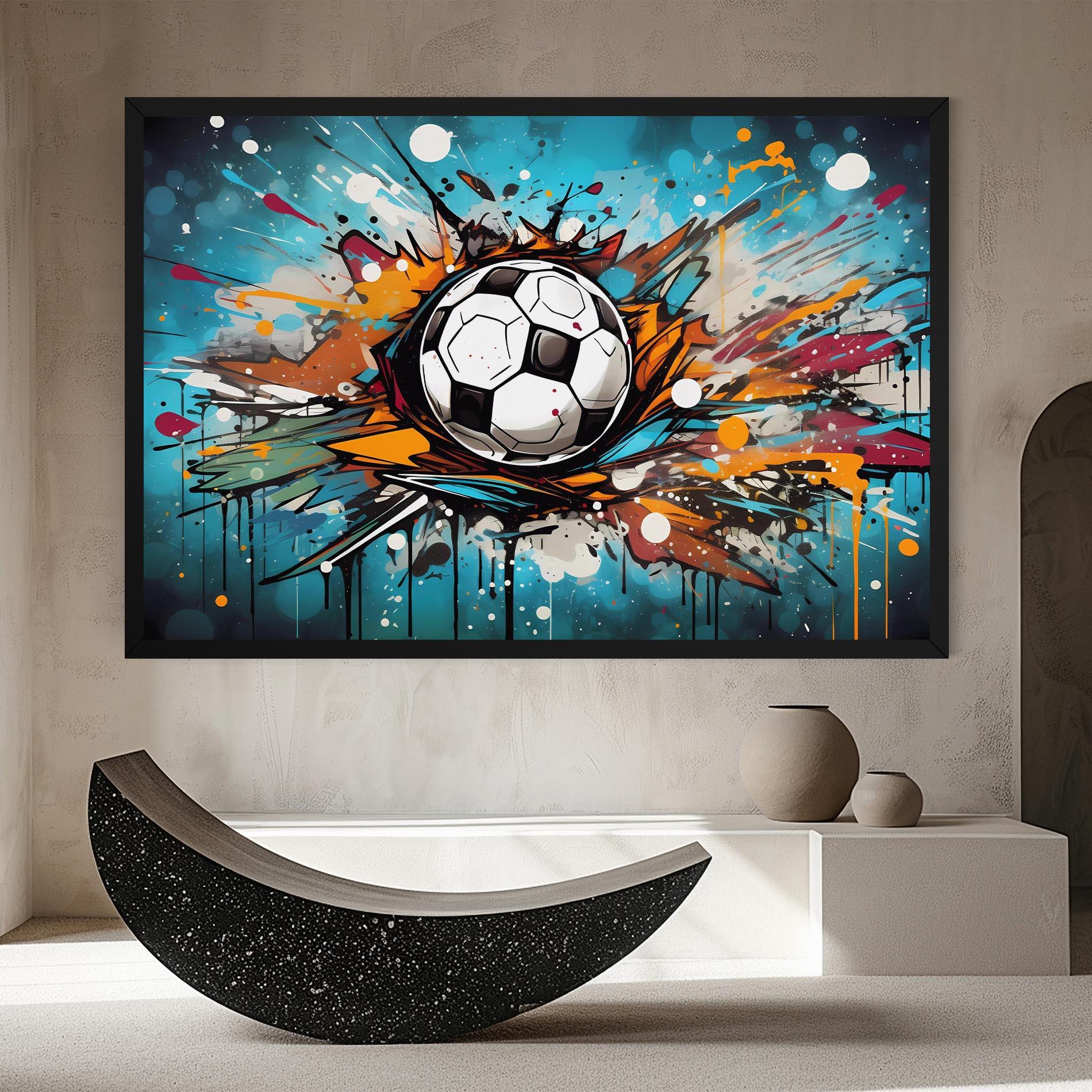 Tablou Canvas Football Graffiti Style mockup 8