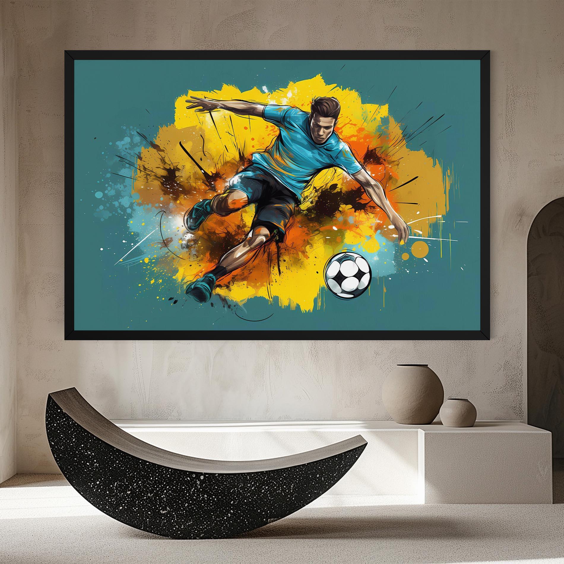 Tablou Canvas Football Player Painting mockup 8