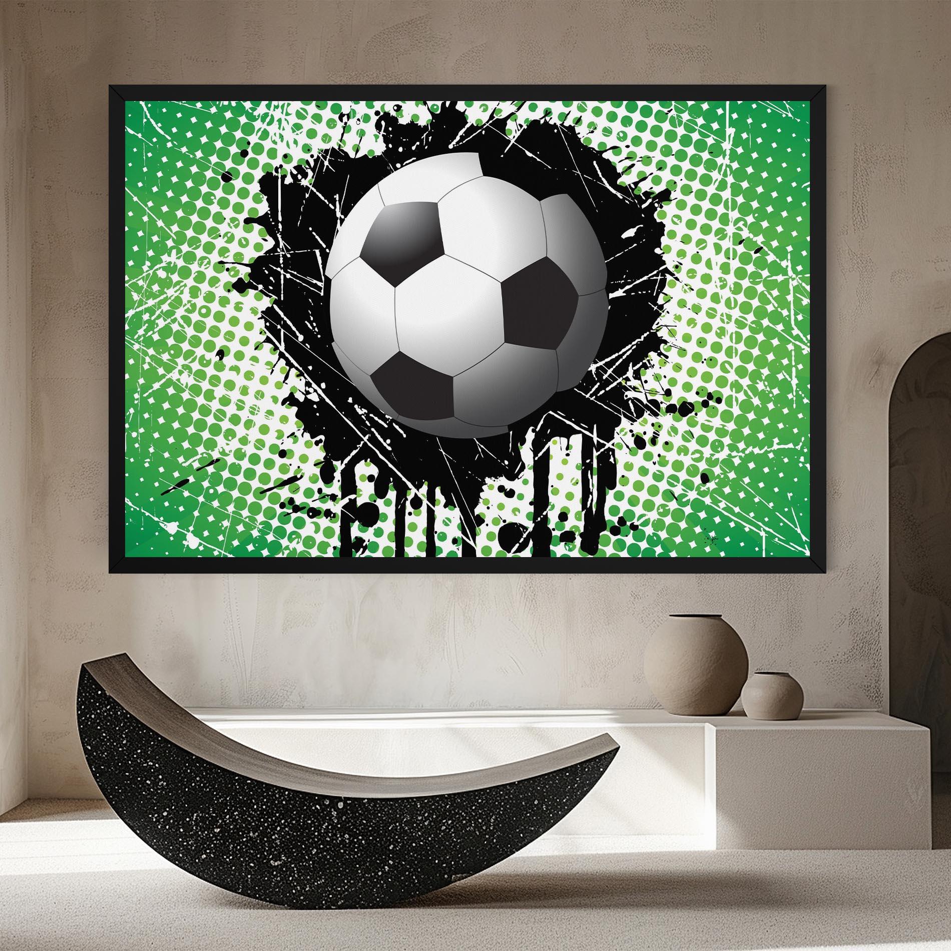 Tablou Canvas Green Black Football mockup 8