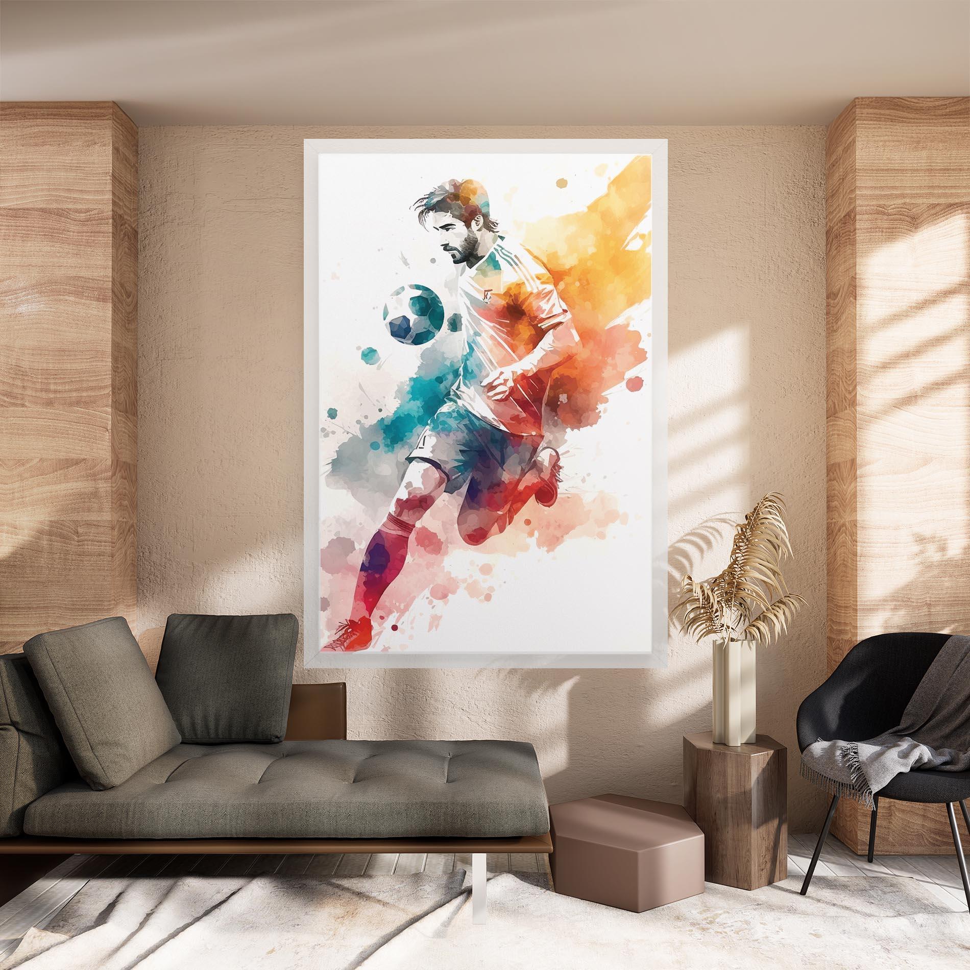 Tablou Canvas Football Watercolor mockup 8