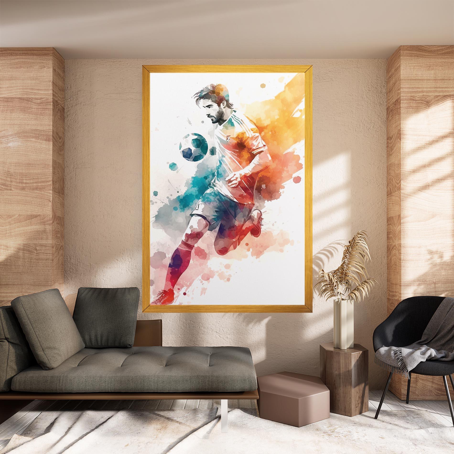 Tablou Canvas Football Watercolor mockup 8