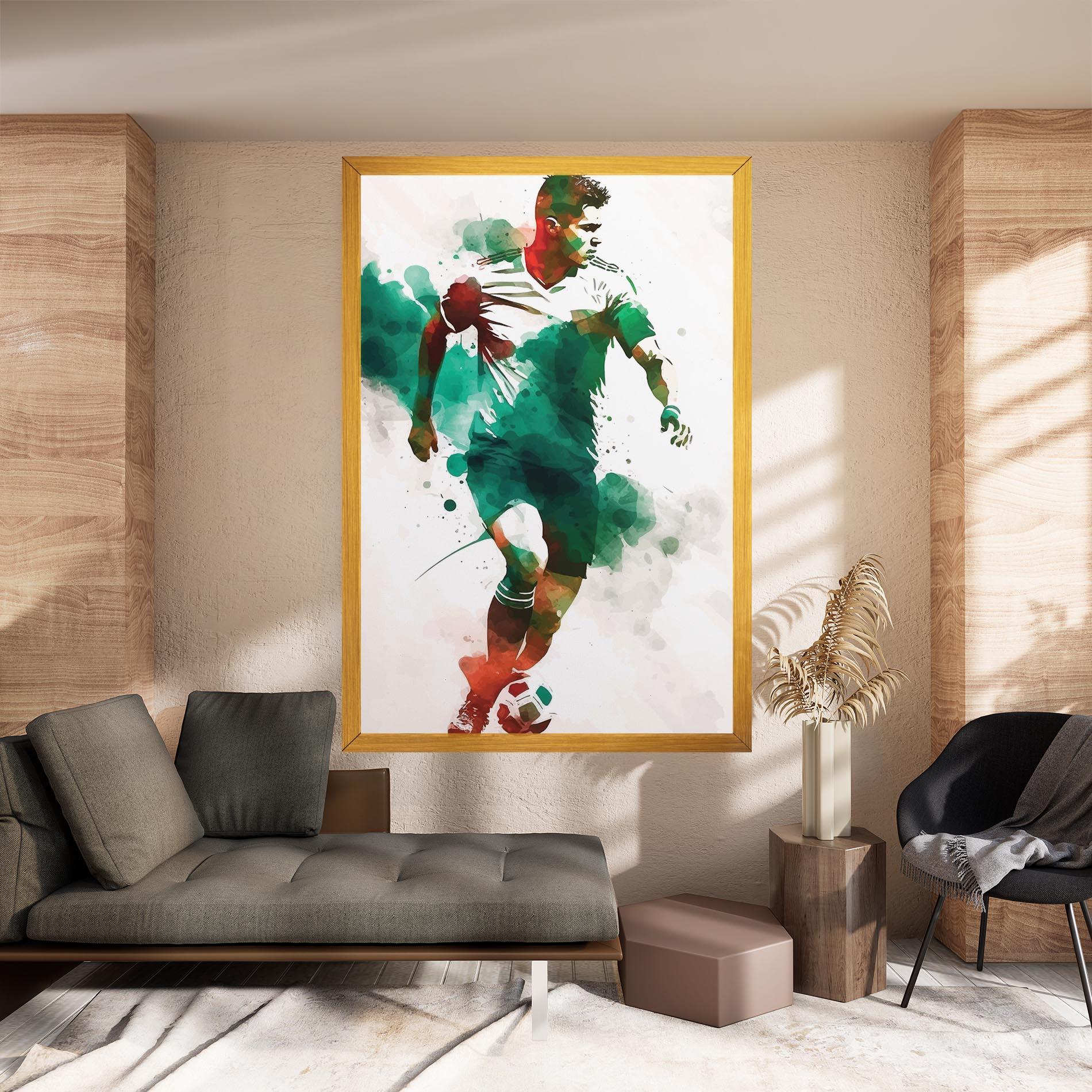 Tablou Canvas Green Football mockup 8