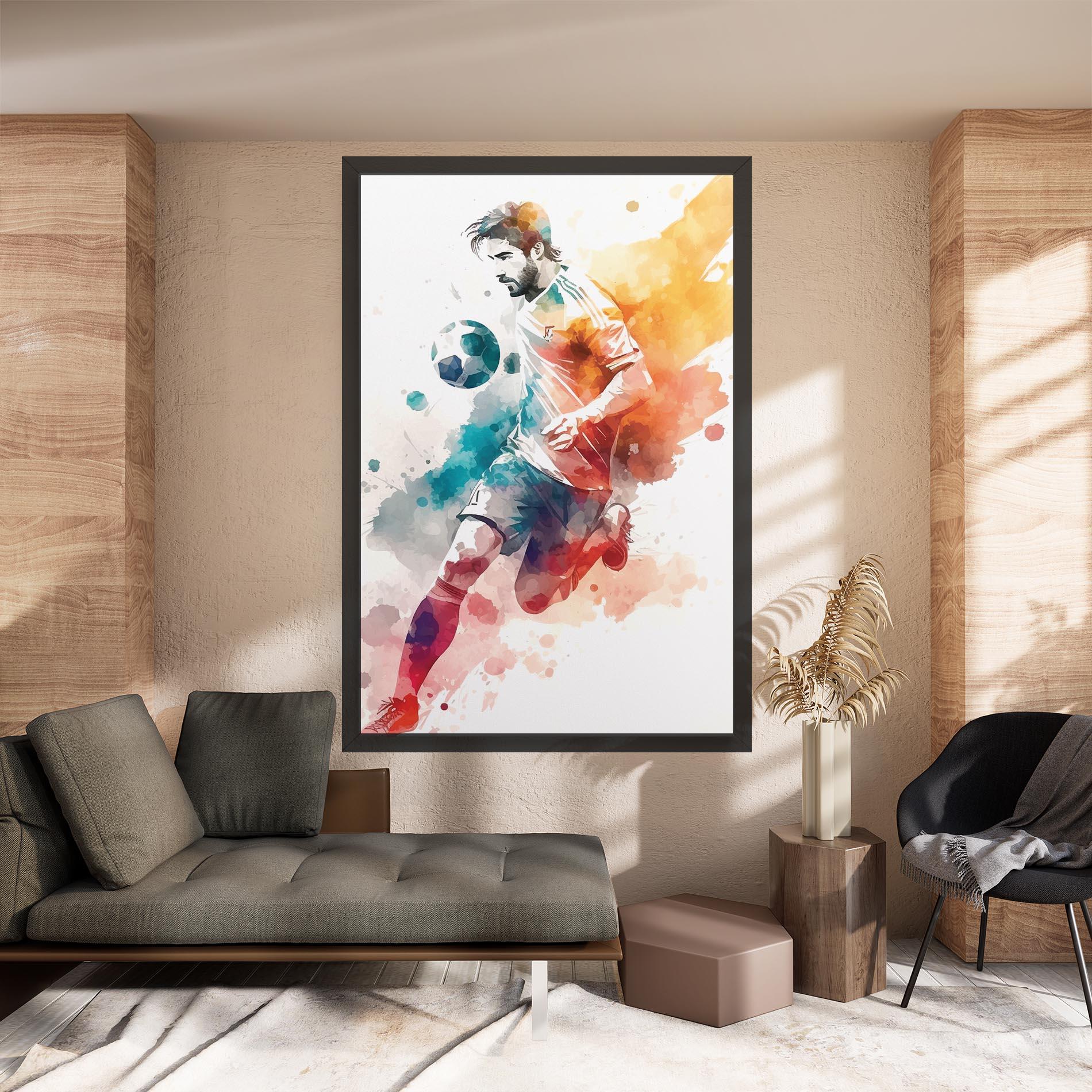 Tablou Canvas Football Watercolor mockup 8