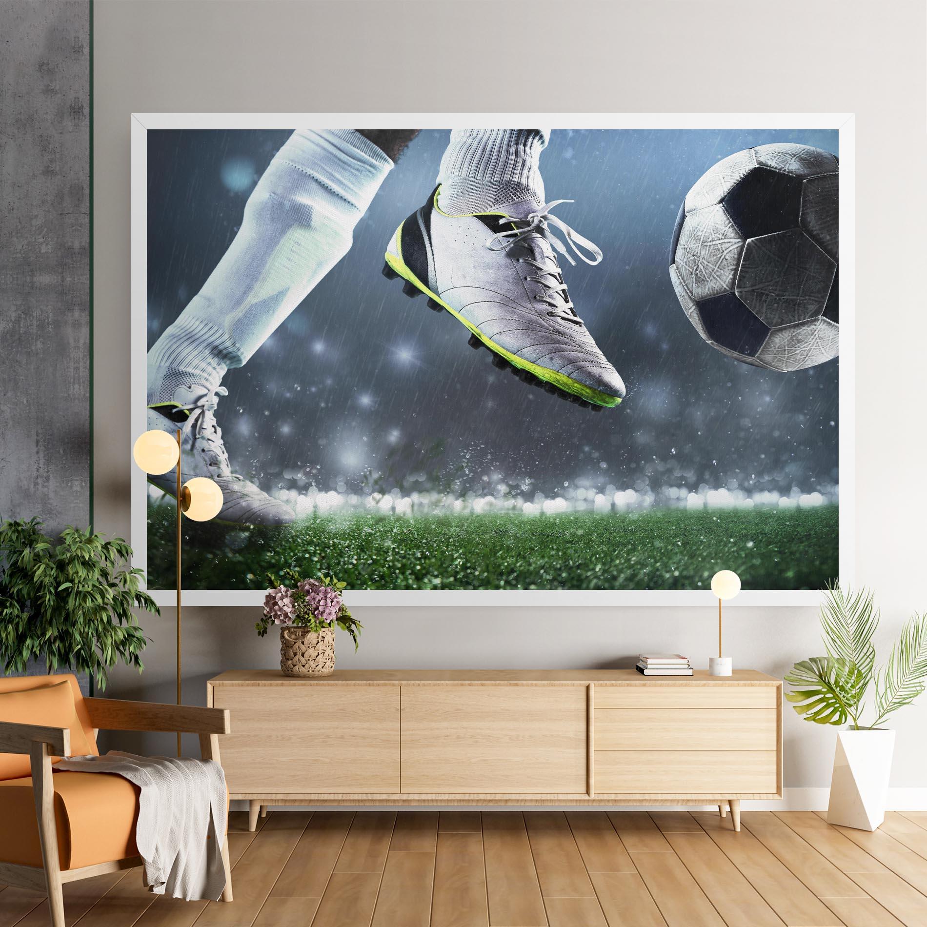 Tablou Canvas Close Up Football Scene mockup 9