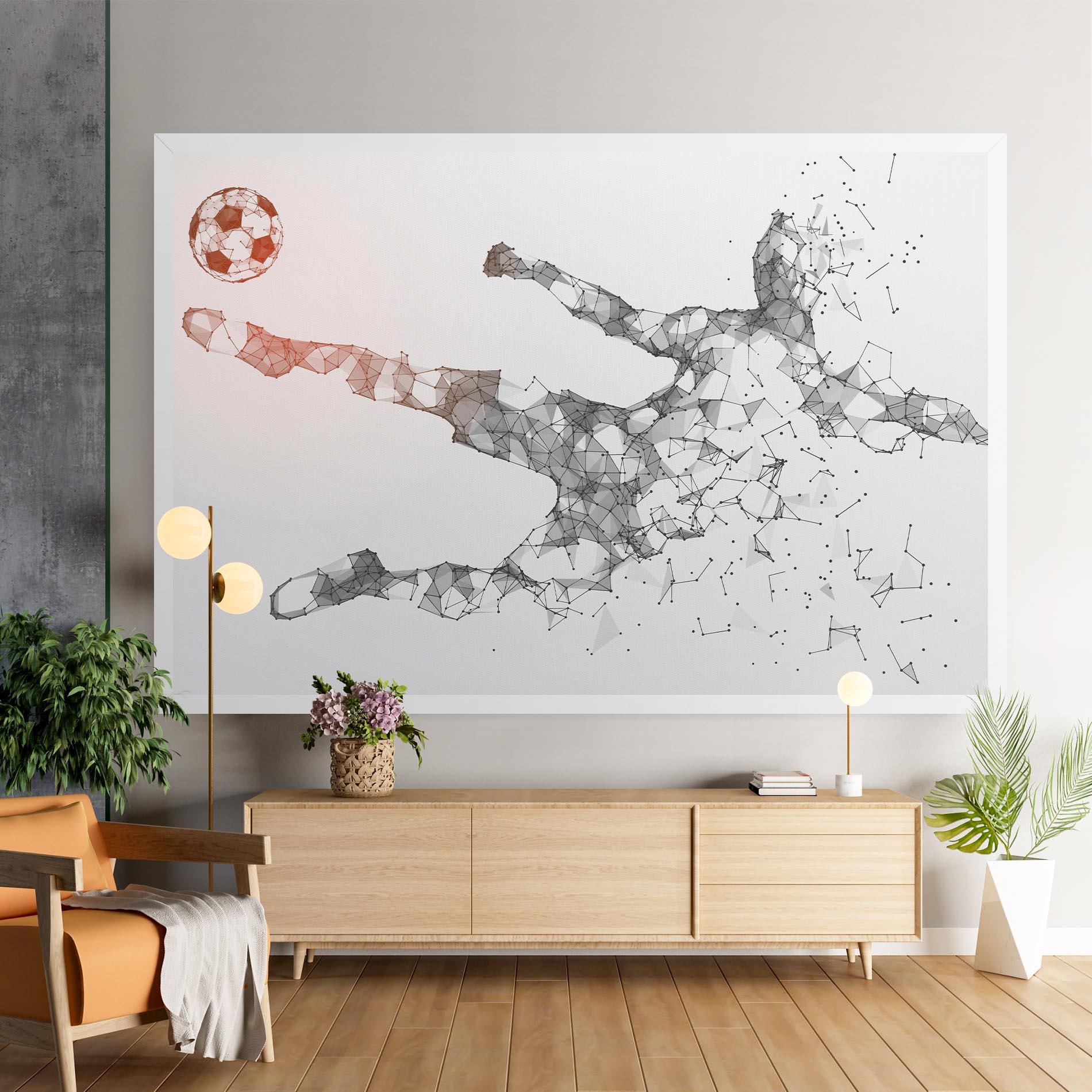 Tablou Canvas Football Orange Ball mockup 9