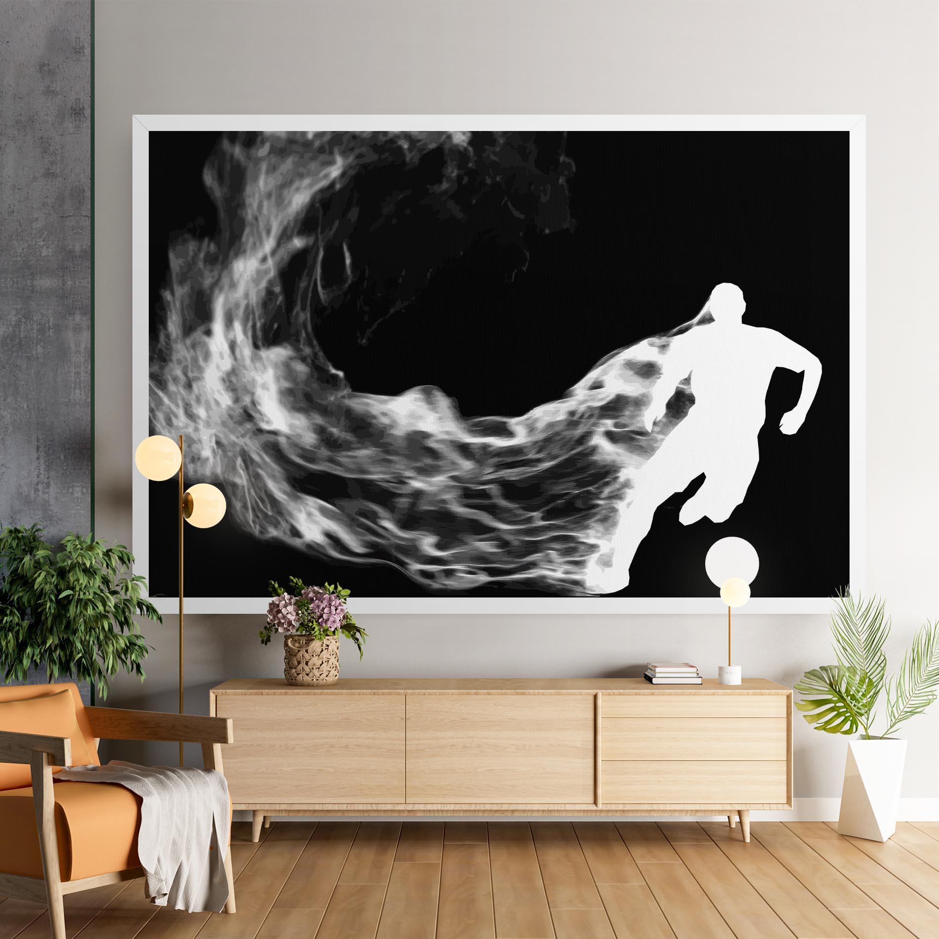 Tablou Canvas Football White Smoke mockup 9