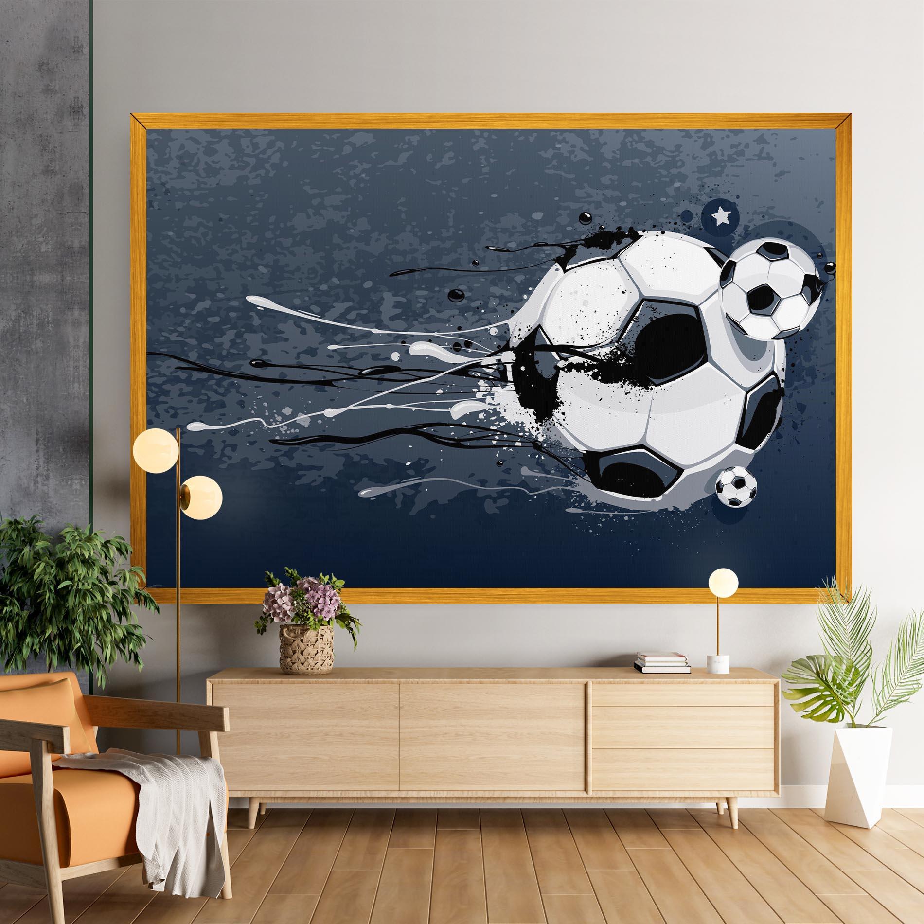 Tablou Canvas Blue Football mockup 9