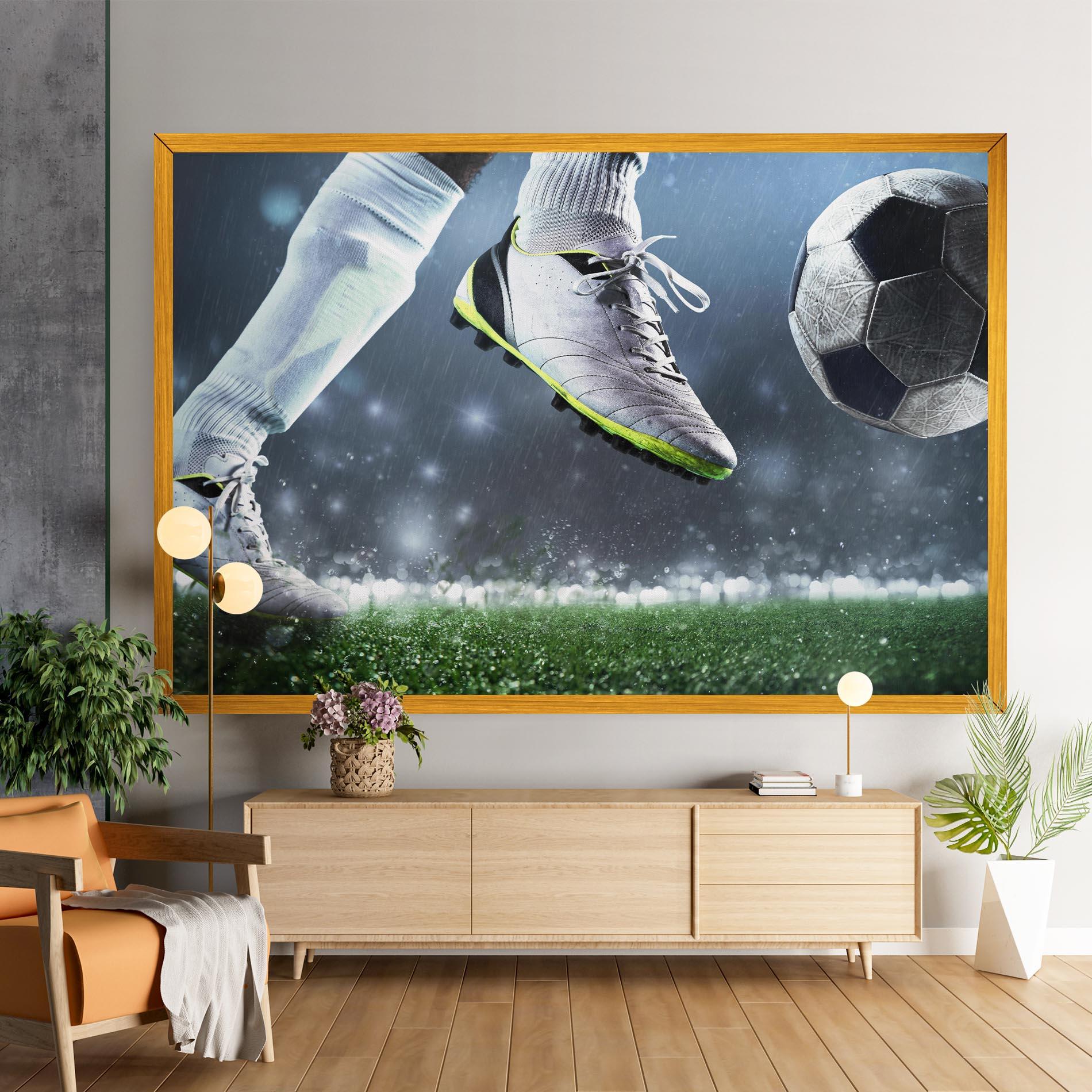 Tablou Canvas Close Up Football Scene mockup 9
