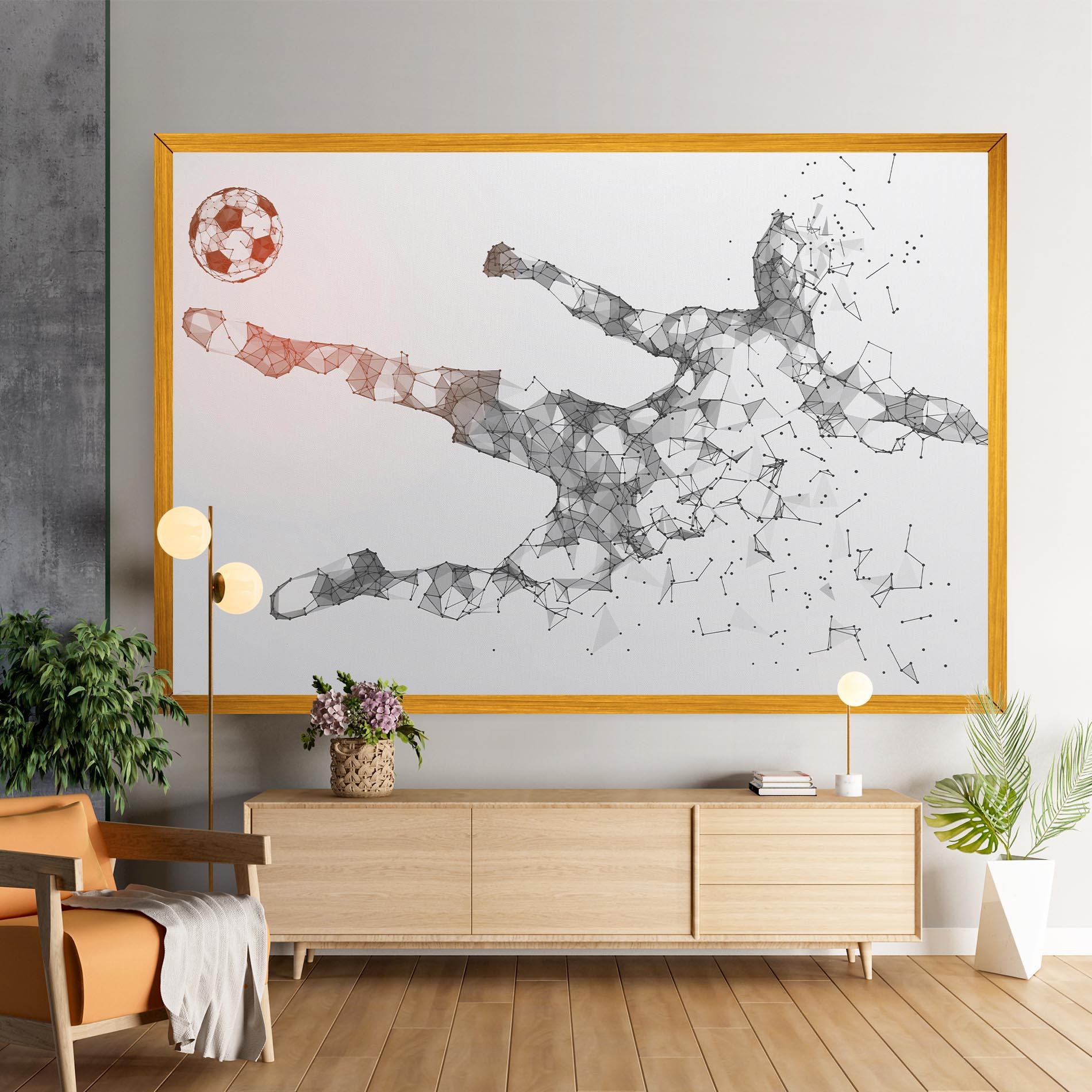 Tablou Canvas Football Orange Ball mockup 9