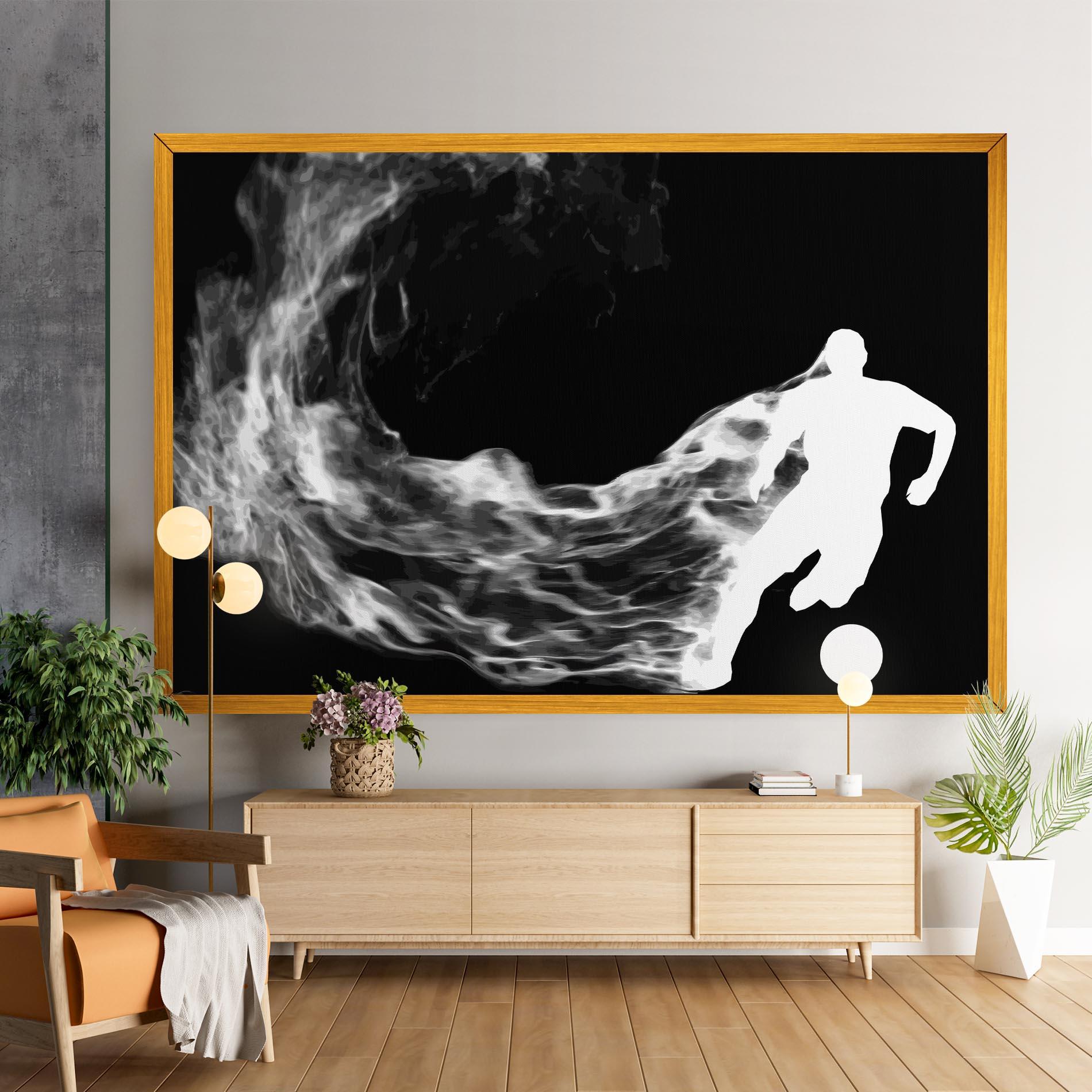 Tablou Canvas Football White Smoke mockup 9
