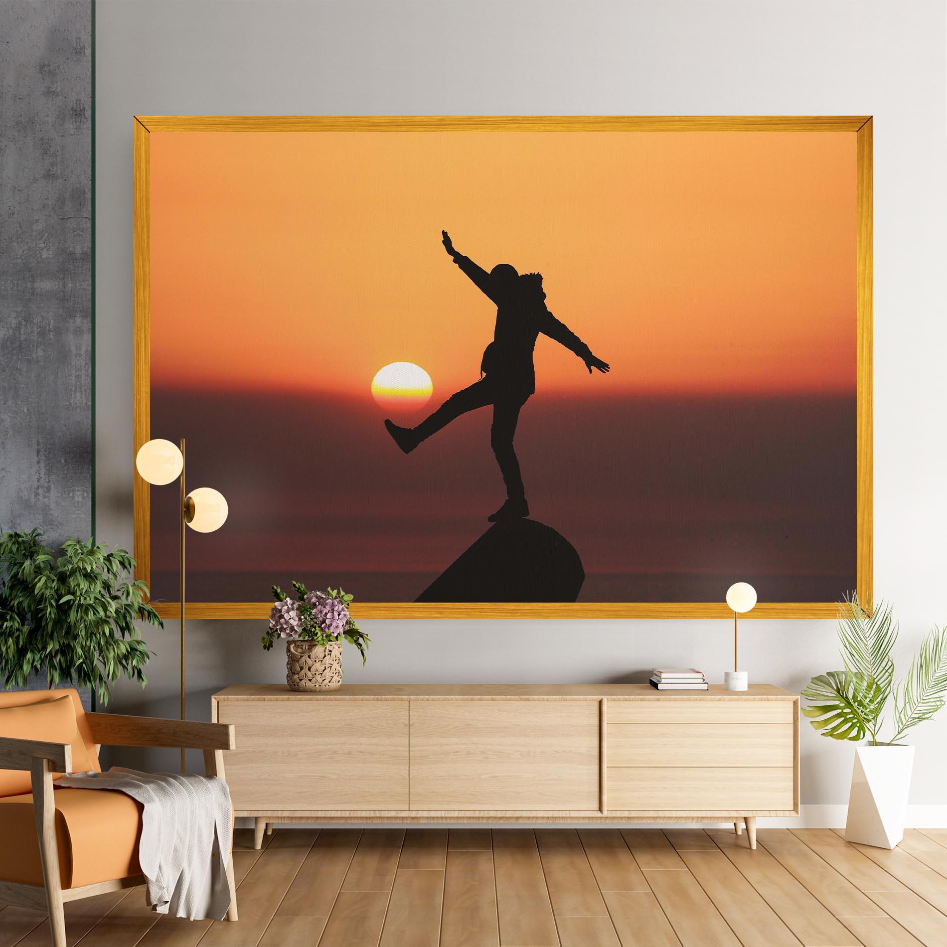 Tablou Canvas Football With The Sun mockup 9