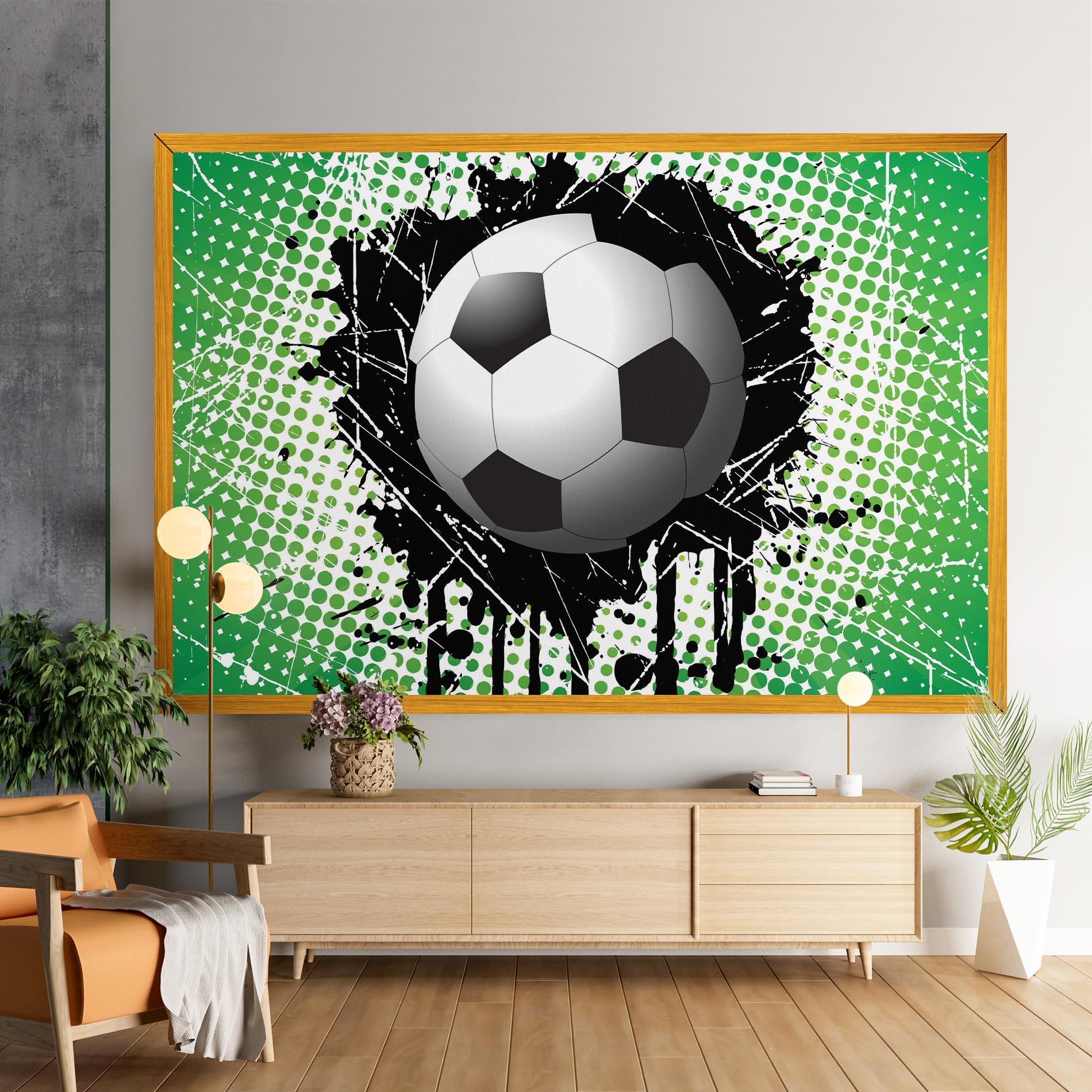 Tablou Canvas Green Black Football mockup 9