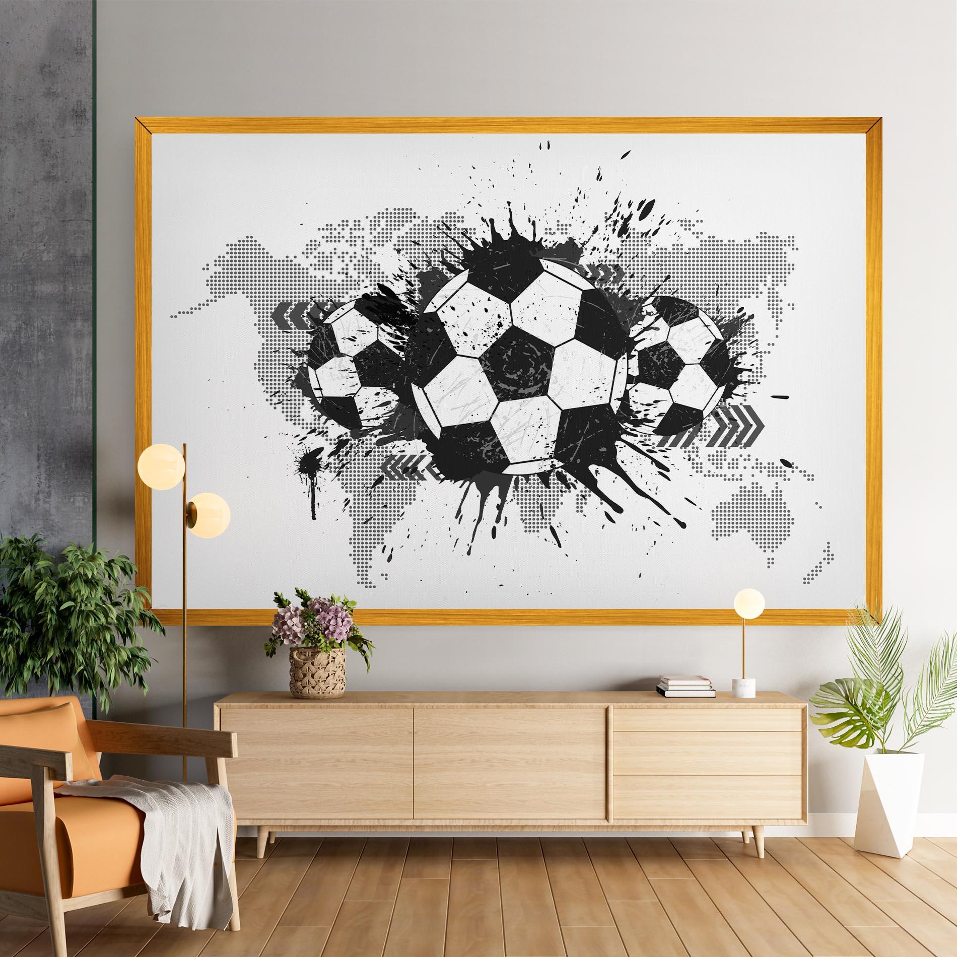 Tablou Canvas Grey Foodball mockup 9