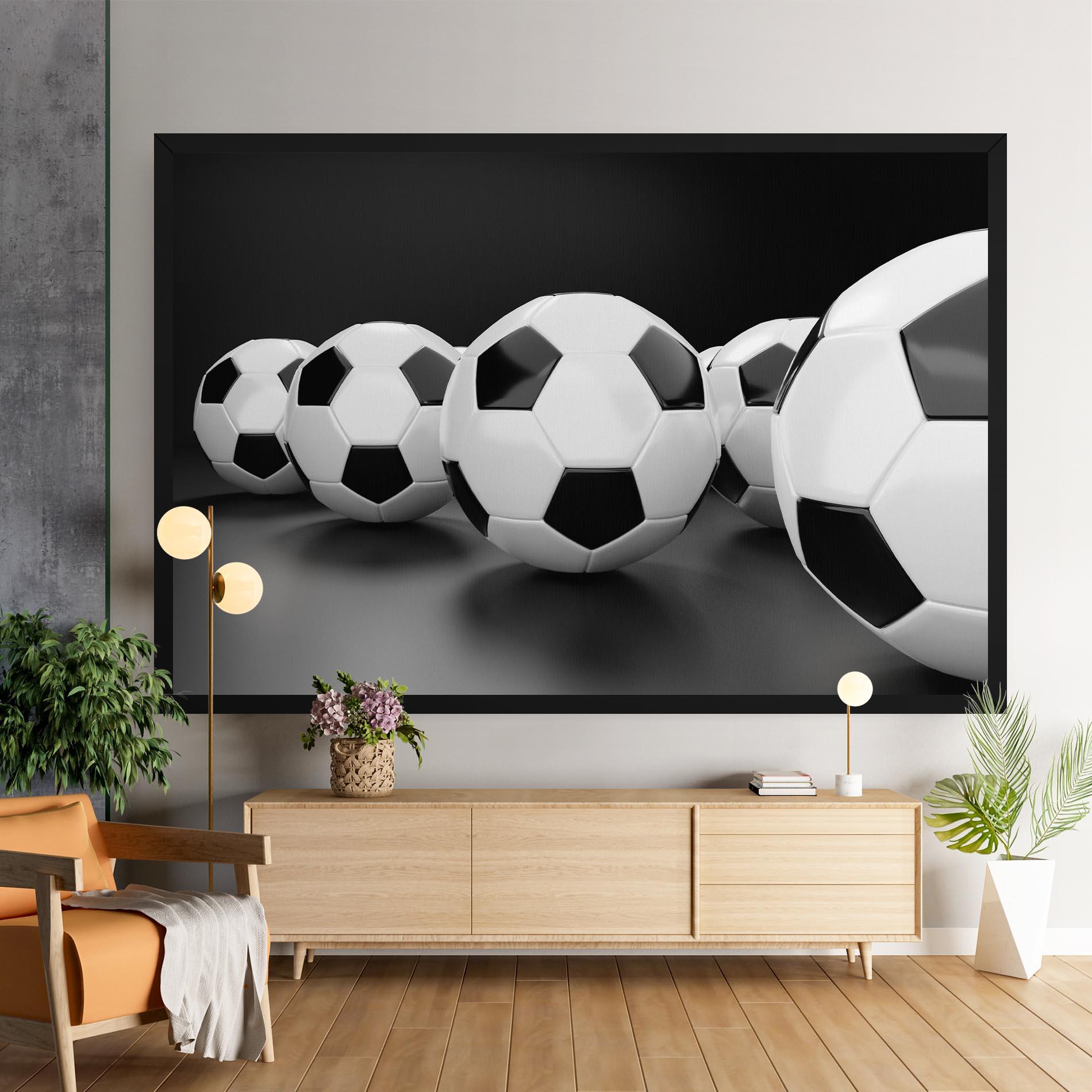 Tablou Canvas Black White Football mockup 9