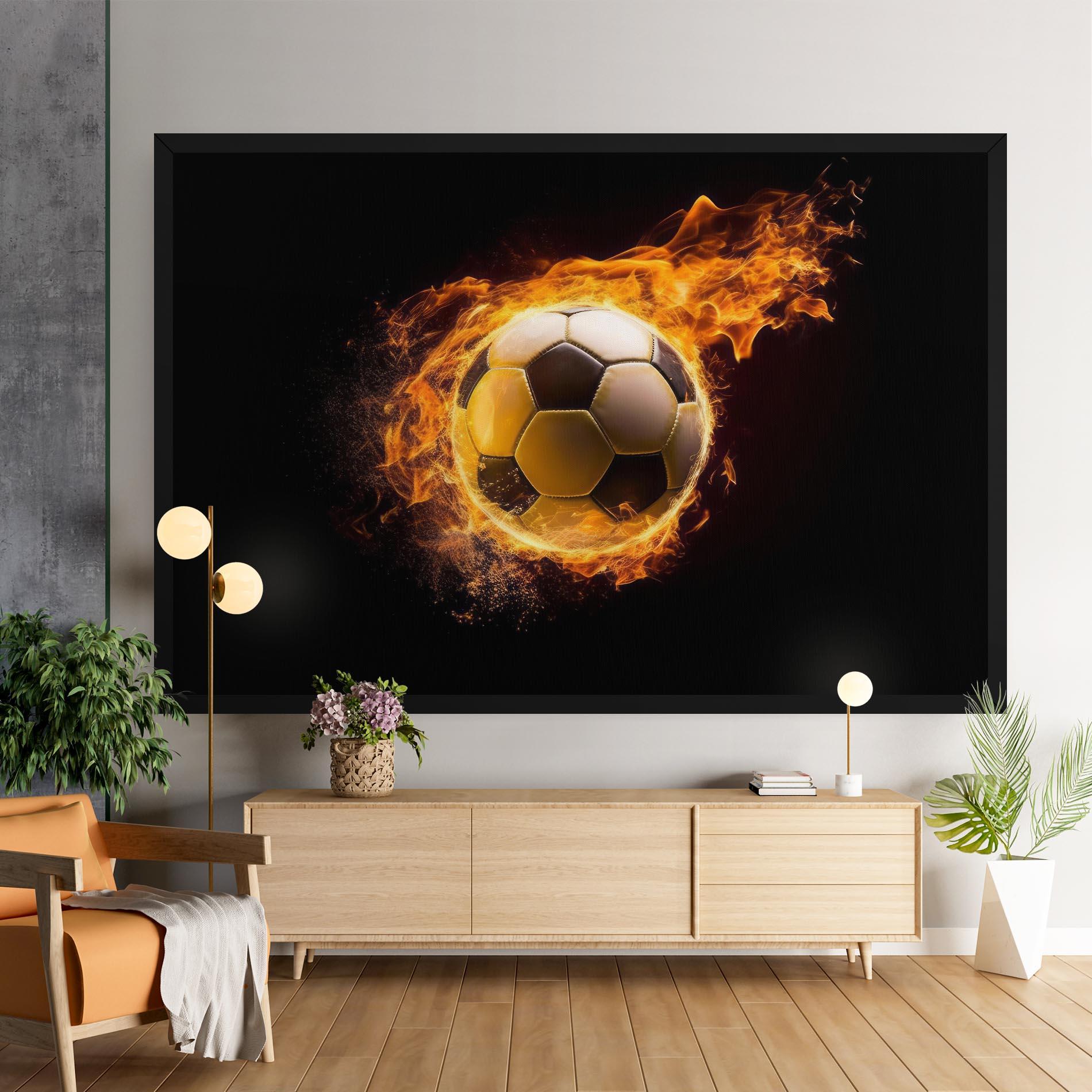 Tablou Canvas Fire Football mockup 9