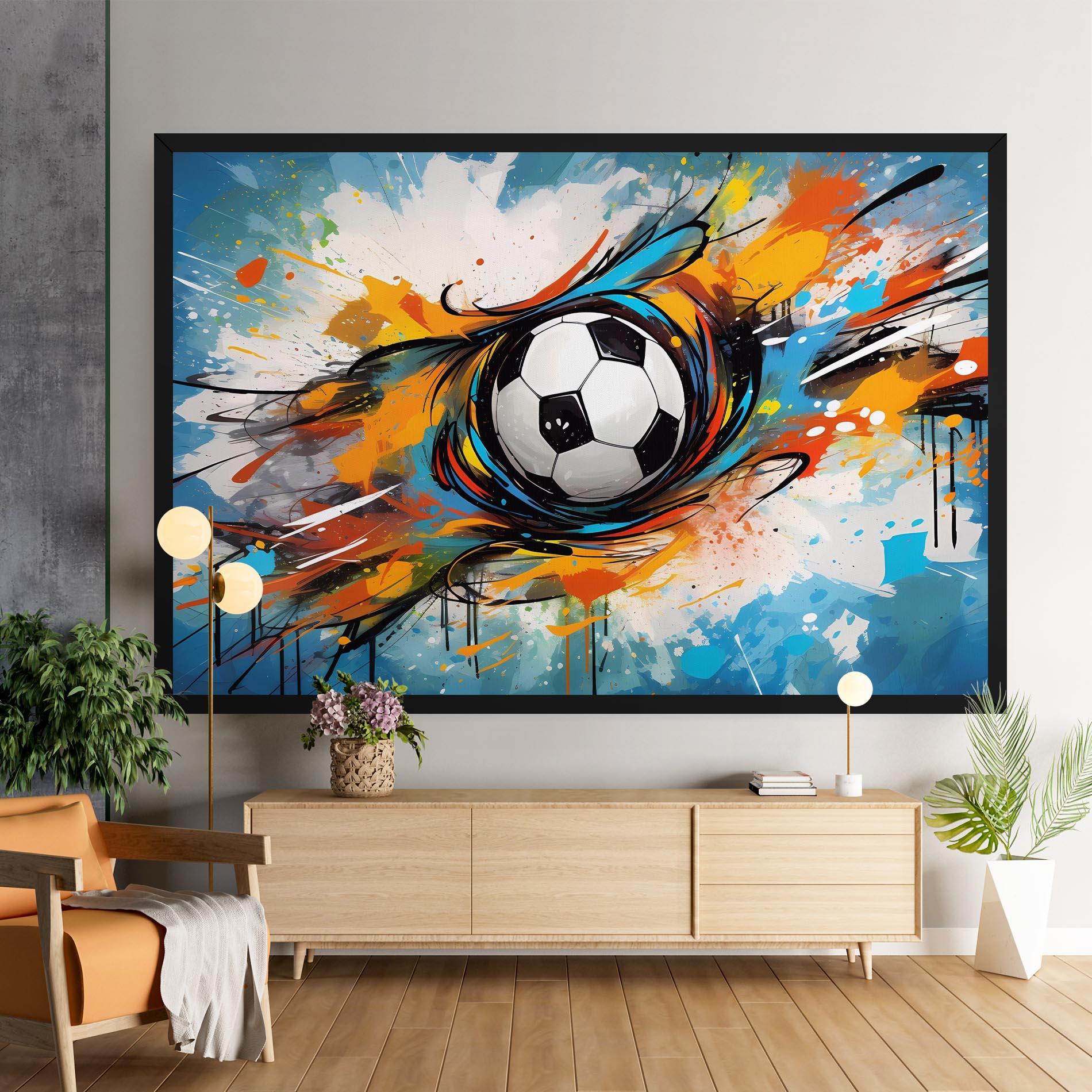 Tablou Canvas Football Flight Graffiti mockup 9