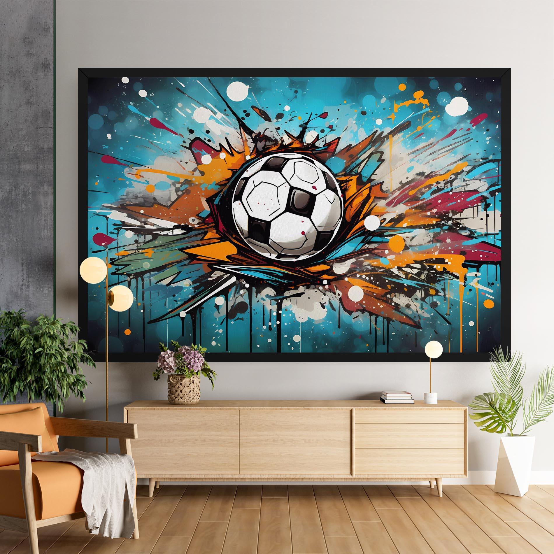 Tablou Canvas Football Graffiti Style mockup 9
