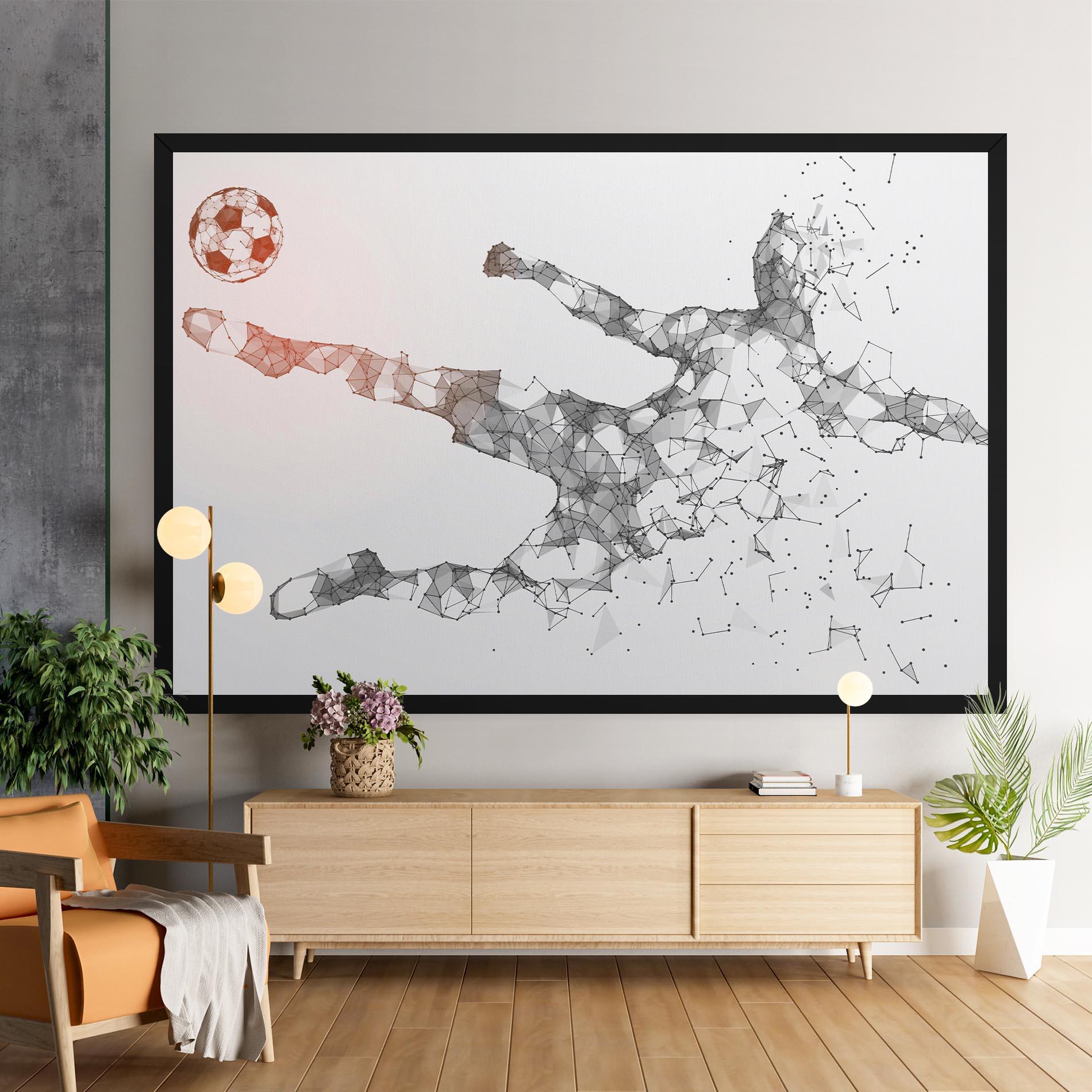 Tablou Canvas Football Orange Ball mockup 9