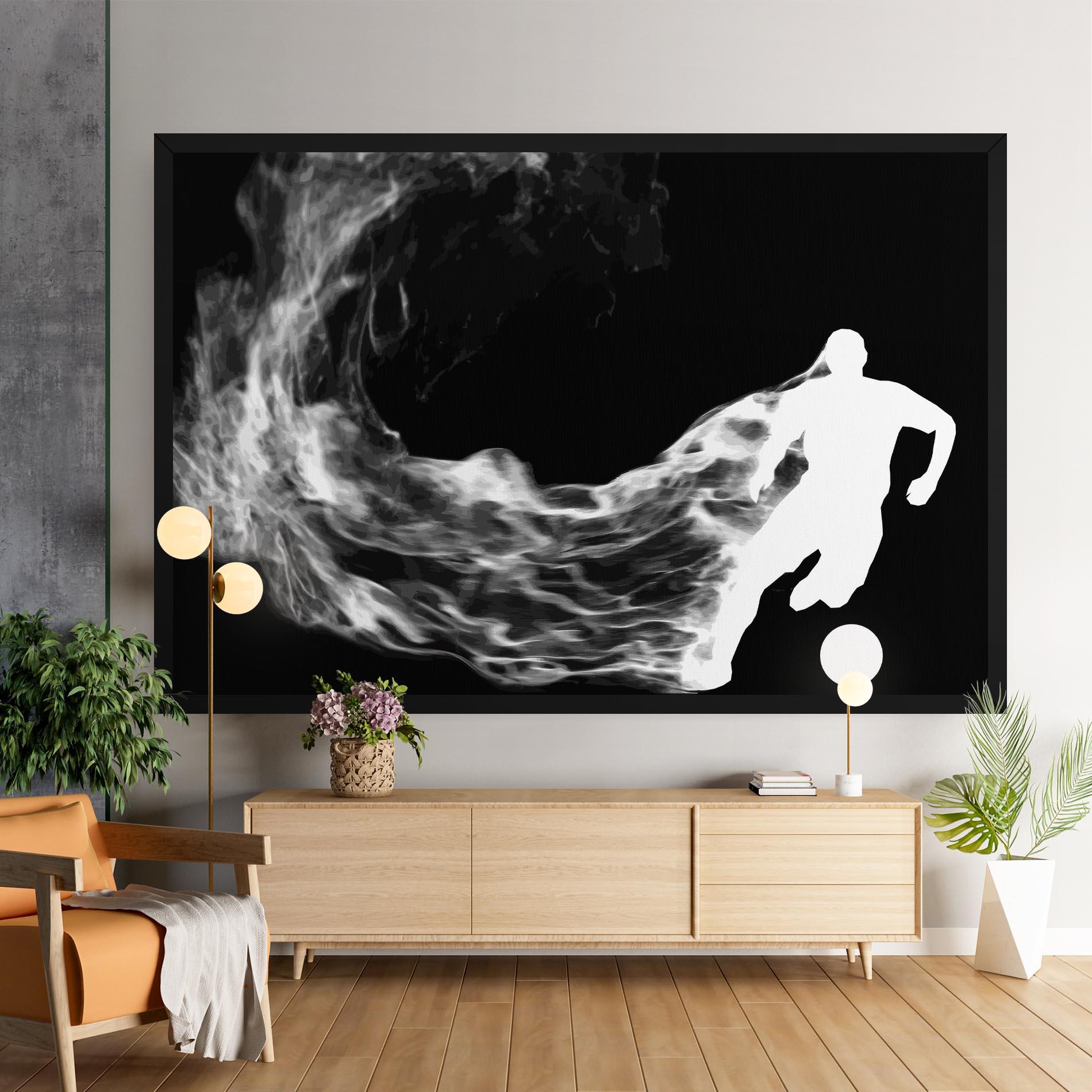Tablou Canvas Football White Smoke mockup 9