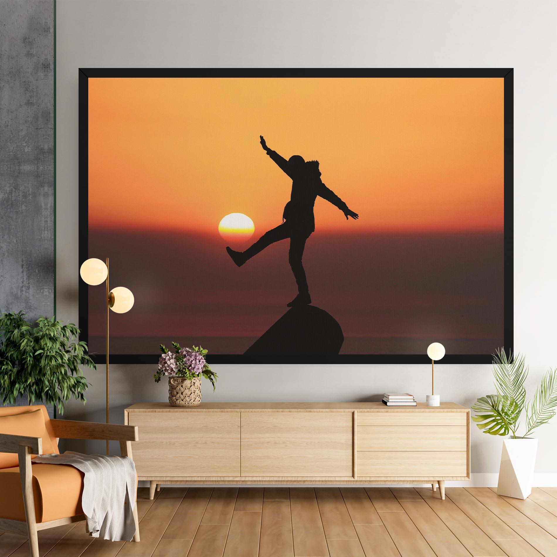 Tablou Canvas Football With The Sun mockup 9