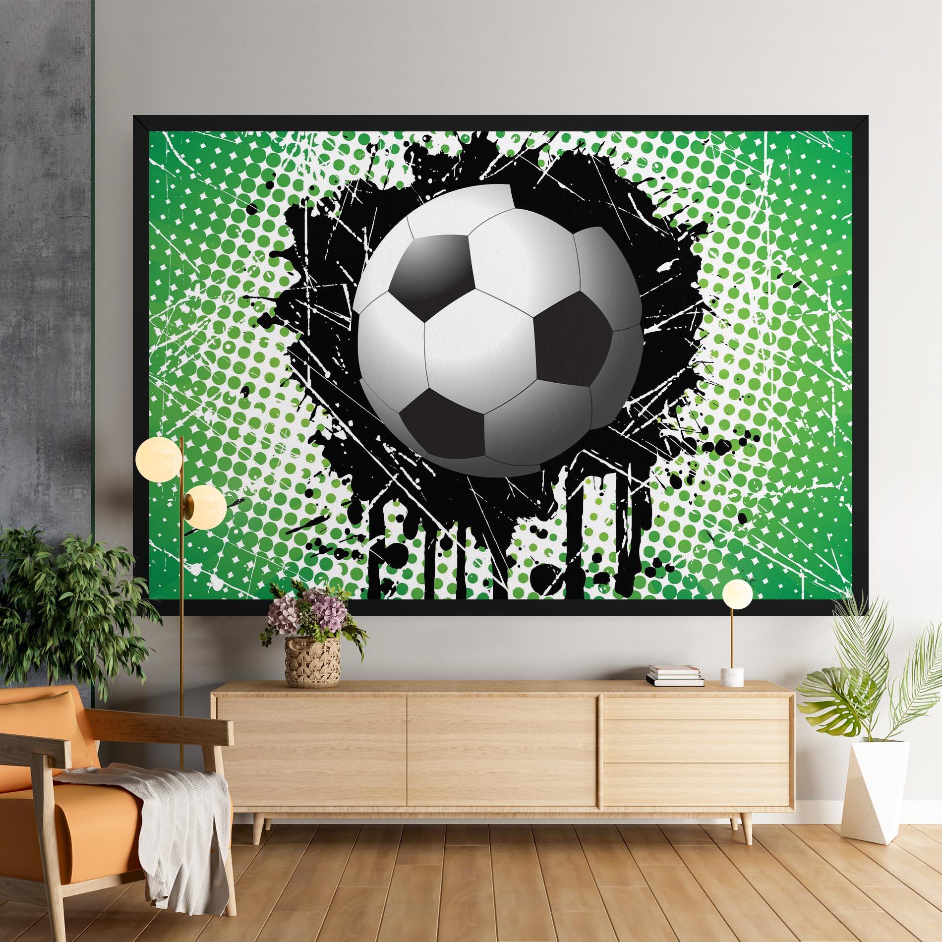 Tablou Canvas Green Black Football mockup 9