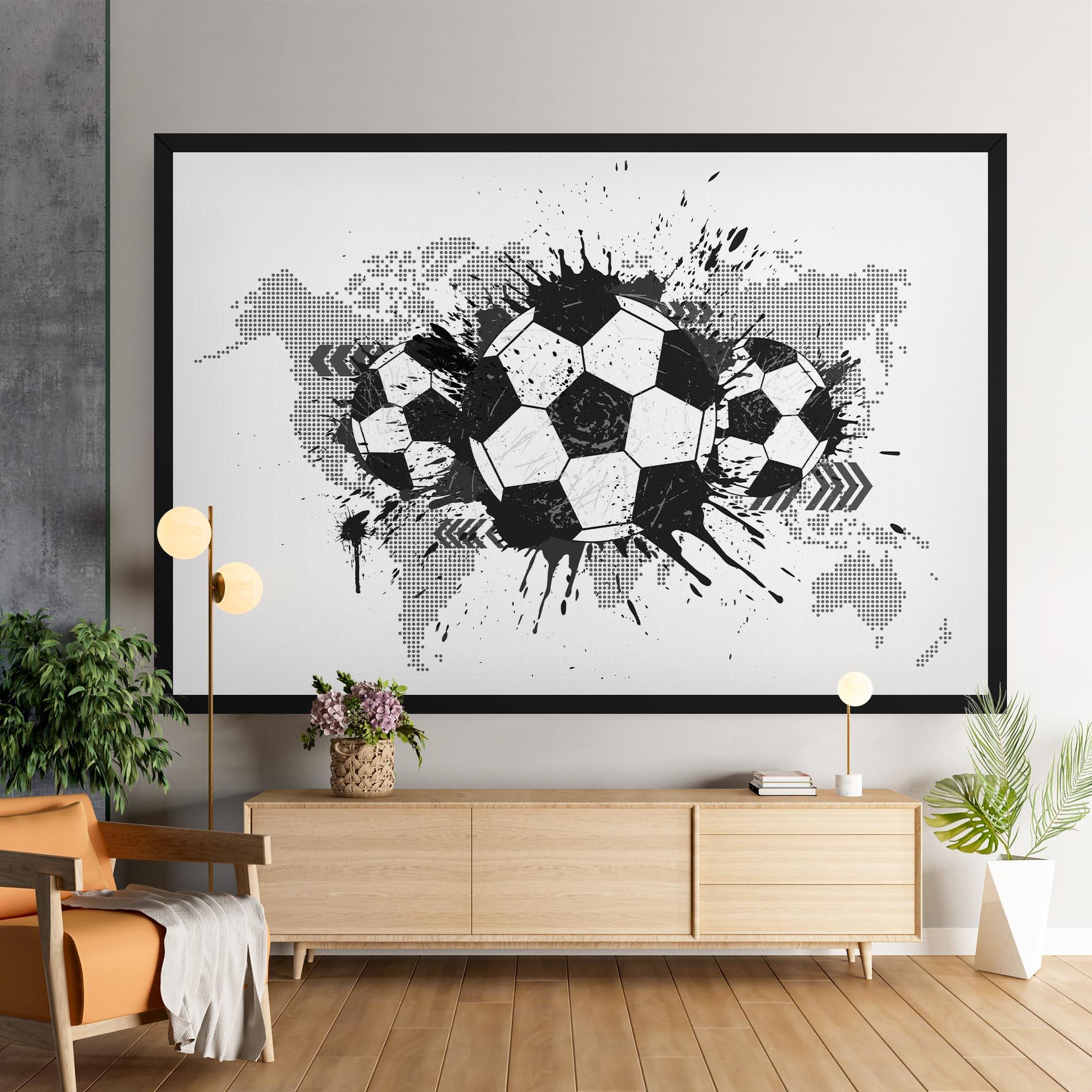 Tablou Canvas Grey Foodball mockup 9