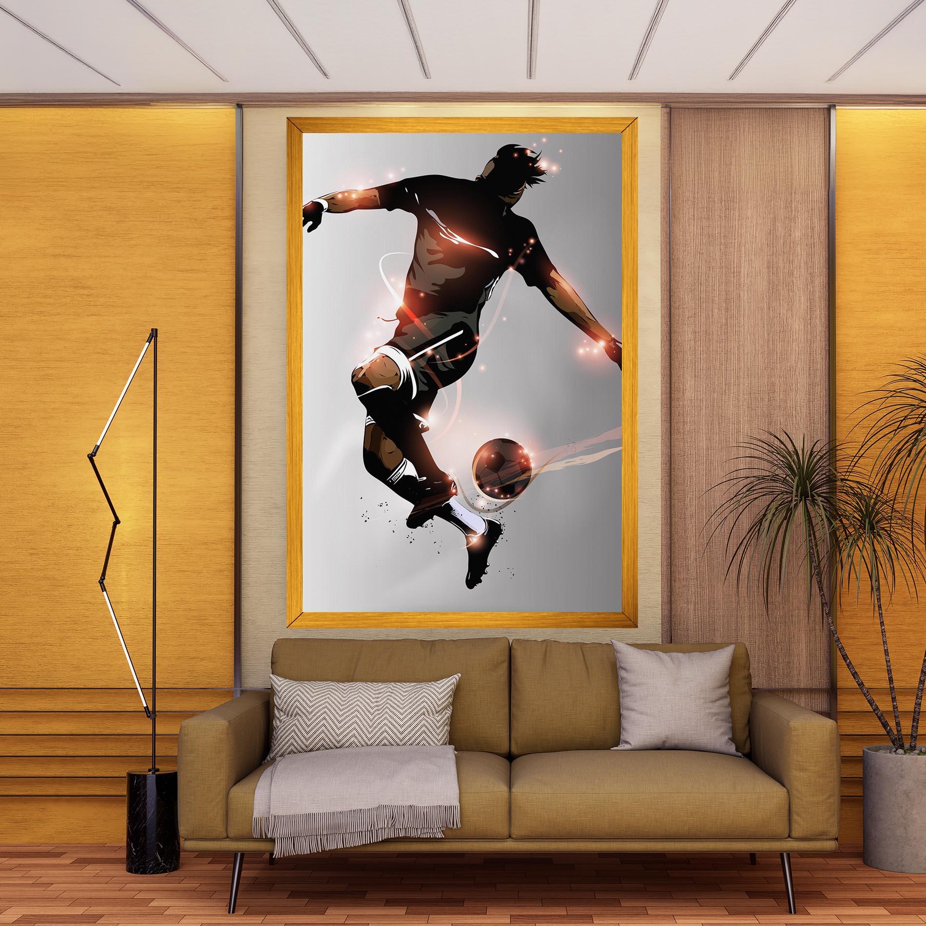 Tablou Canvas Football Jump mockup 9