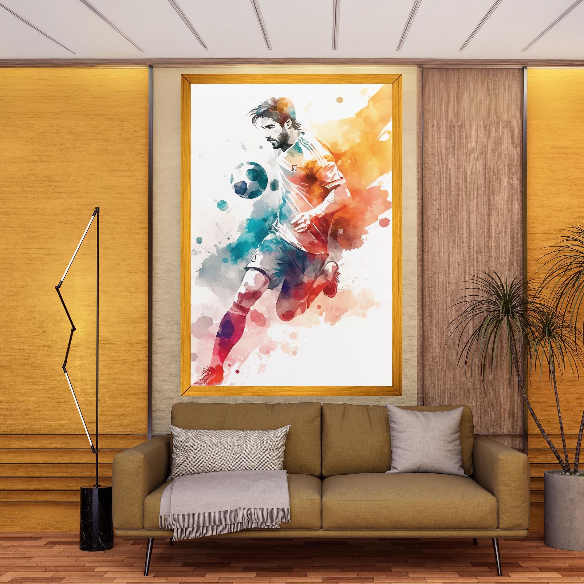 Tablou Canvas Football Watercolor mockup 9
