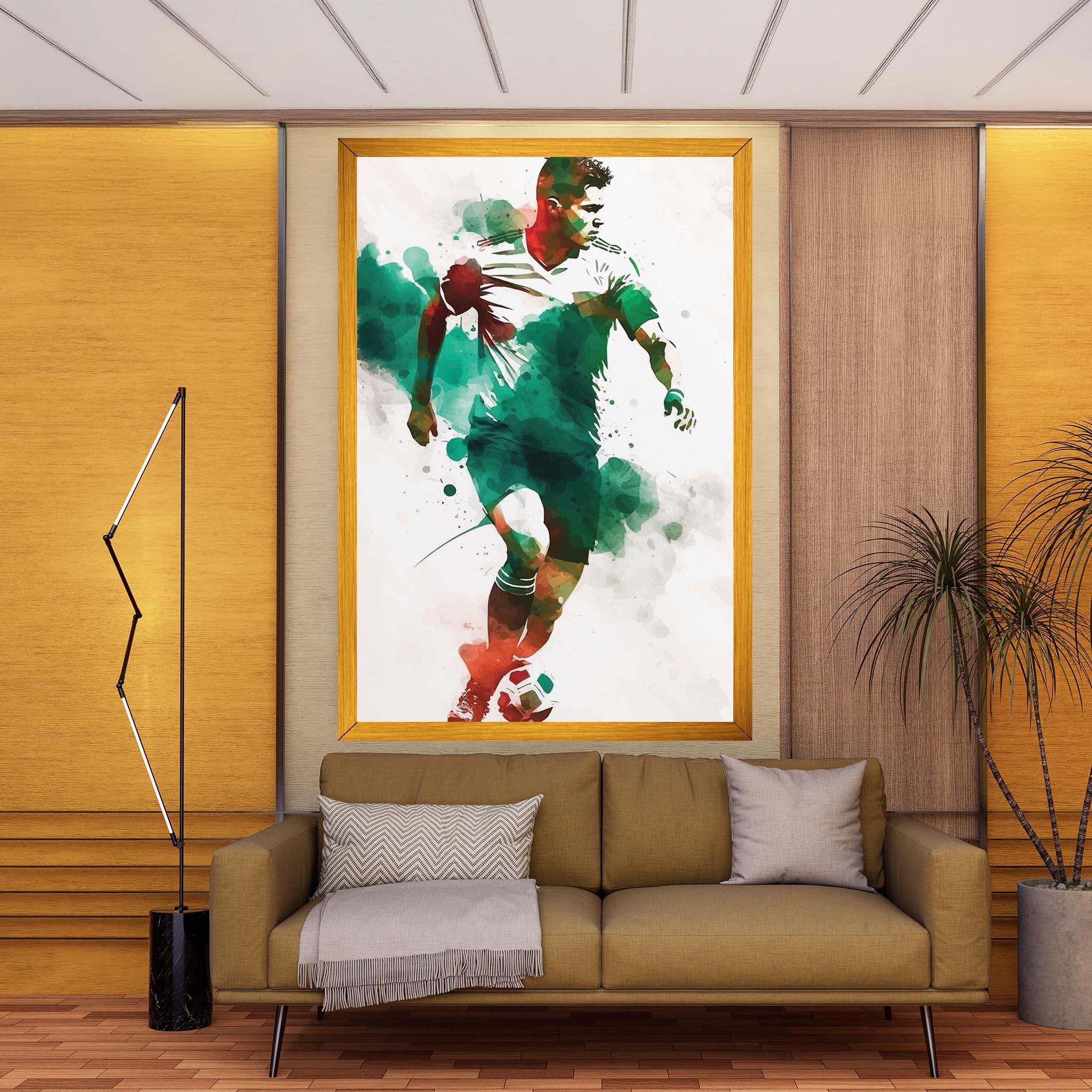 Tablou Canvas Green Football mockup 9