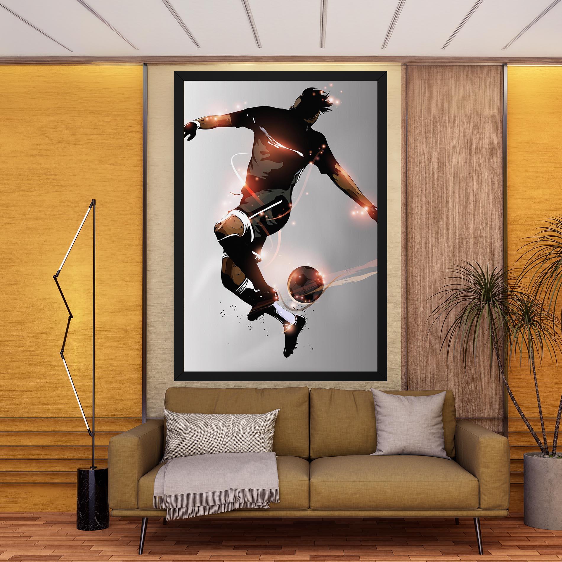 Tablou Canvas Football Jump mockup 9