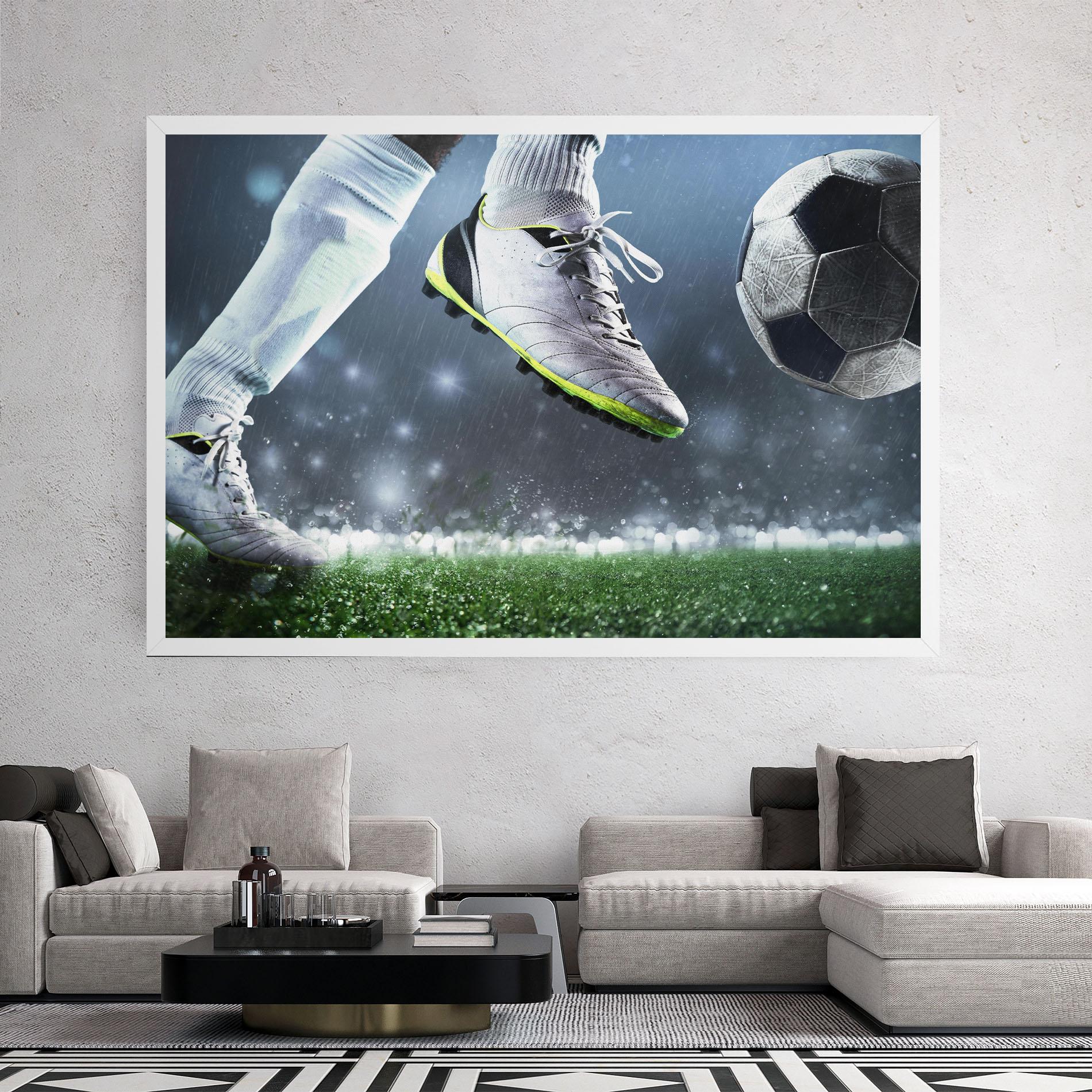 Tablou Canvas Close Up Football Scene mockup 2