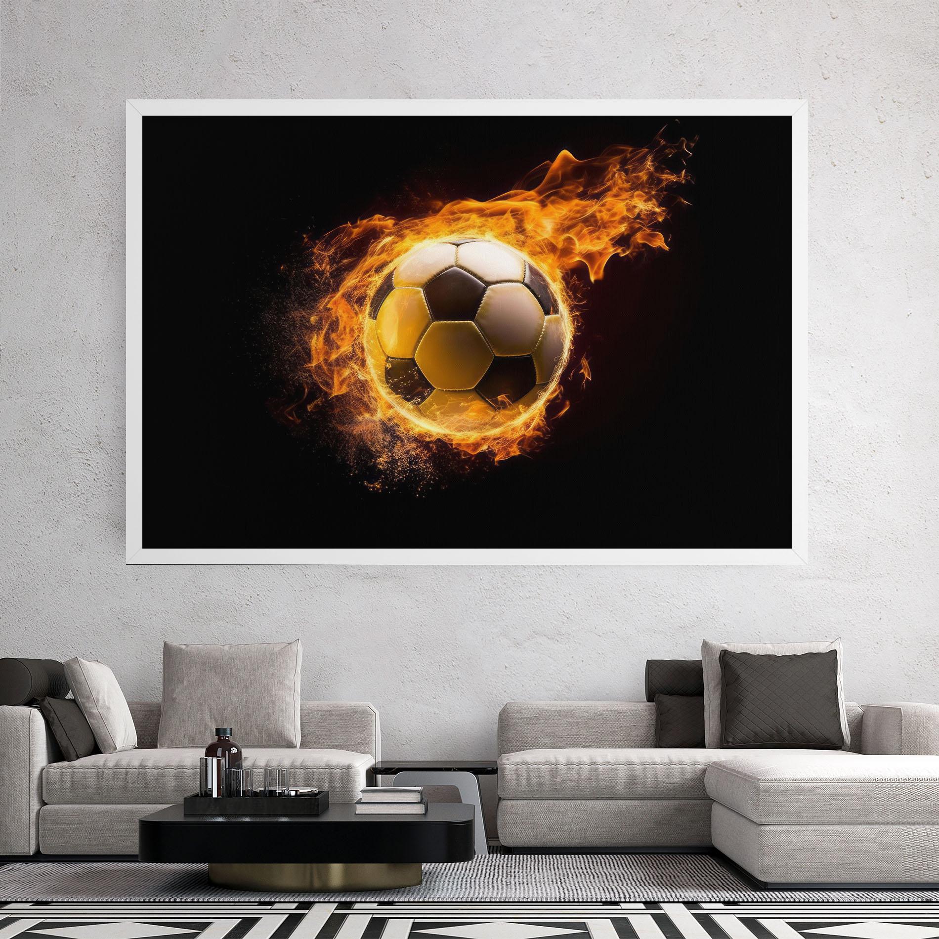 Tablou Canvas Fire Football mockup 2