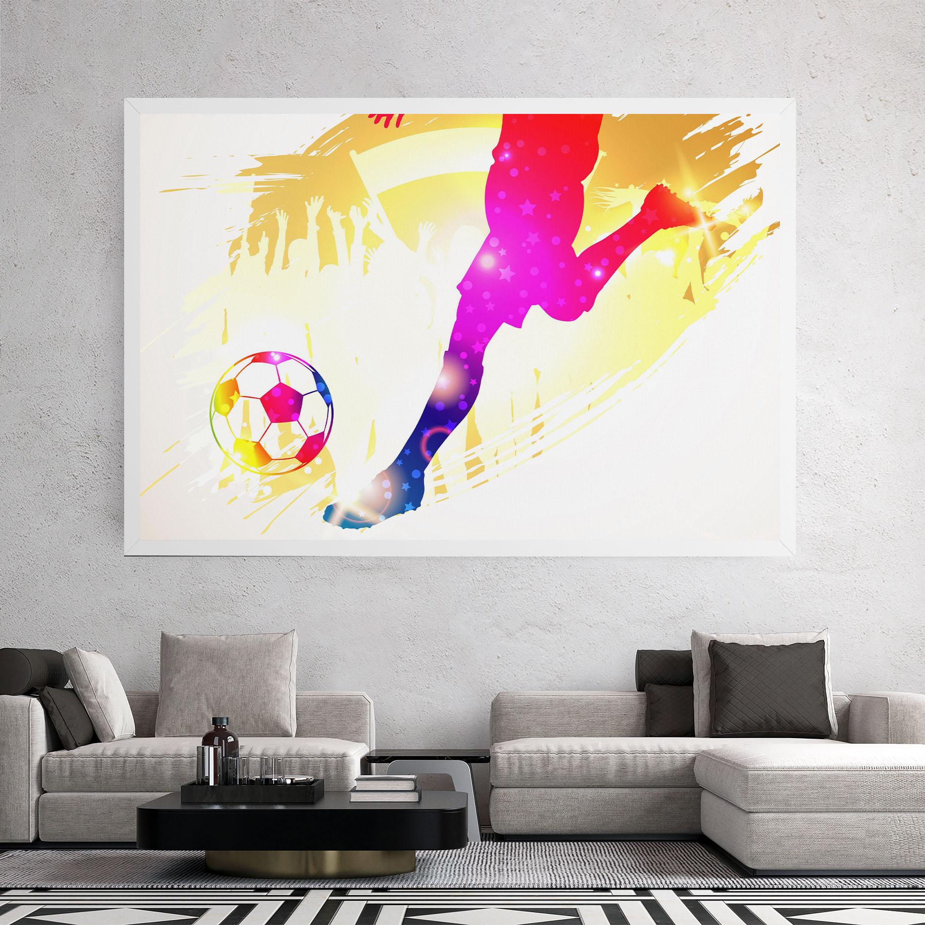 Tablou Canvas Football Gold Art mockup 2