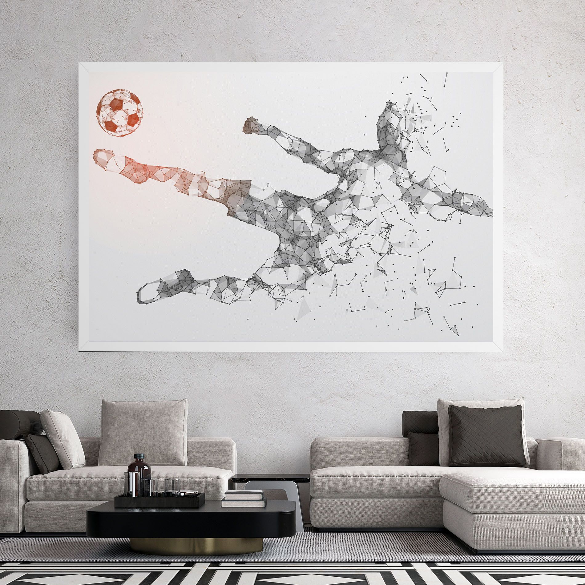 Football Orange Ball mockup 2