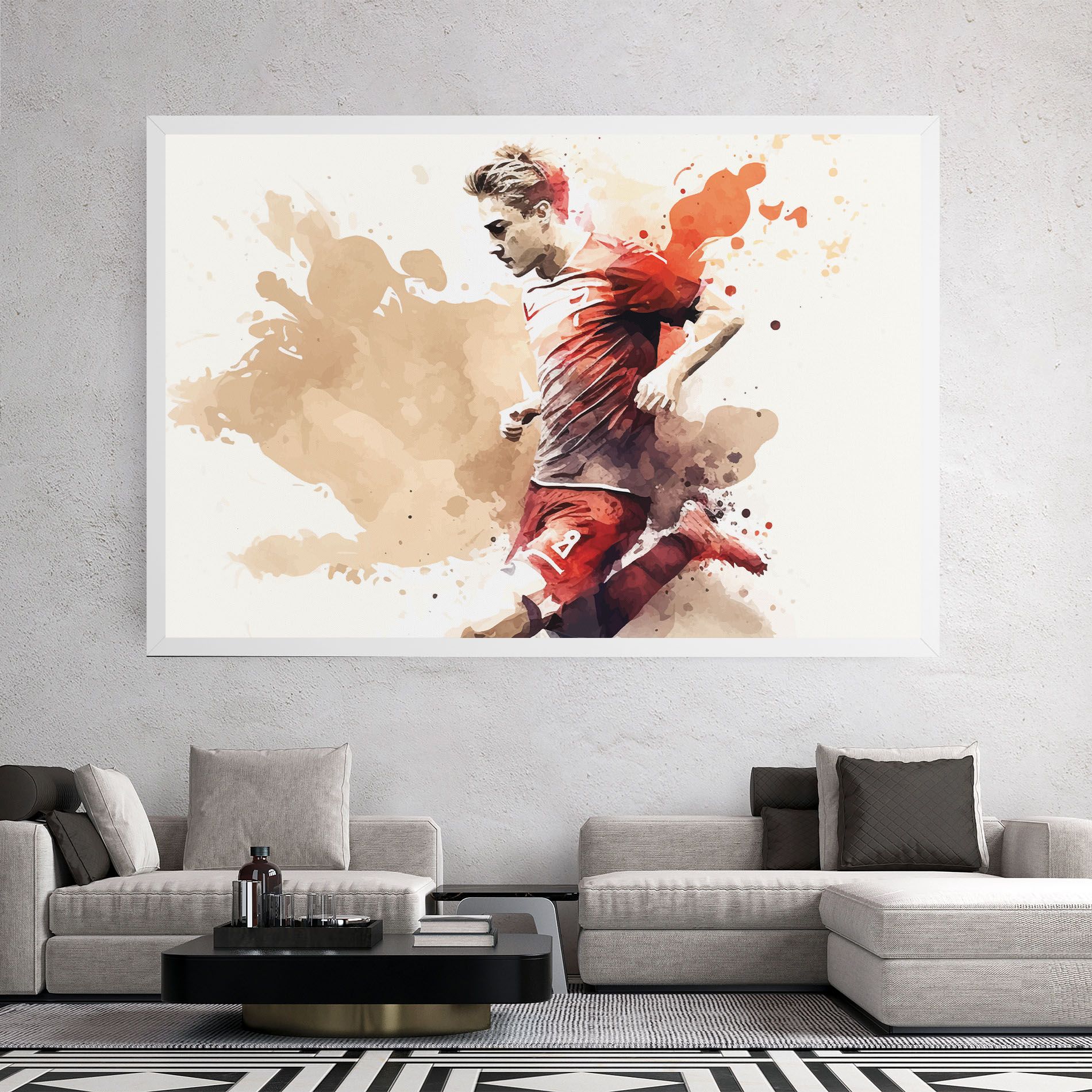 Football Red Cream mockup 2