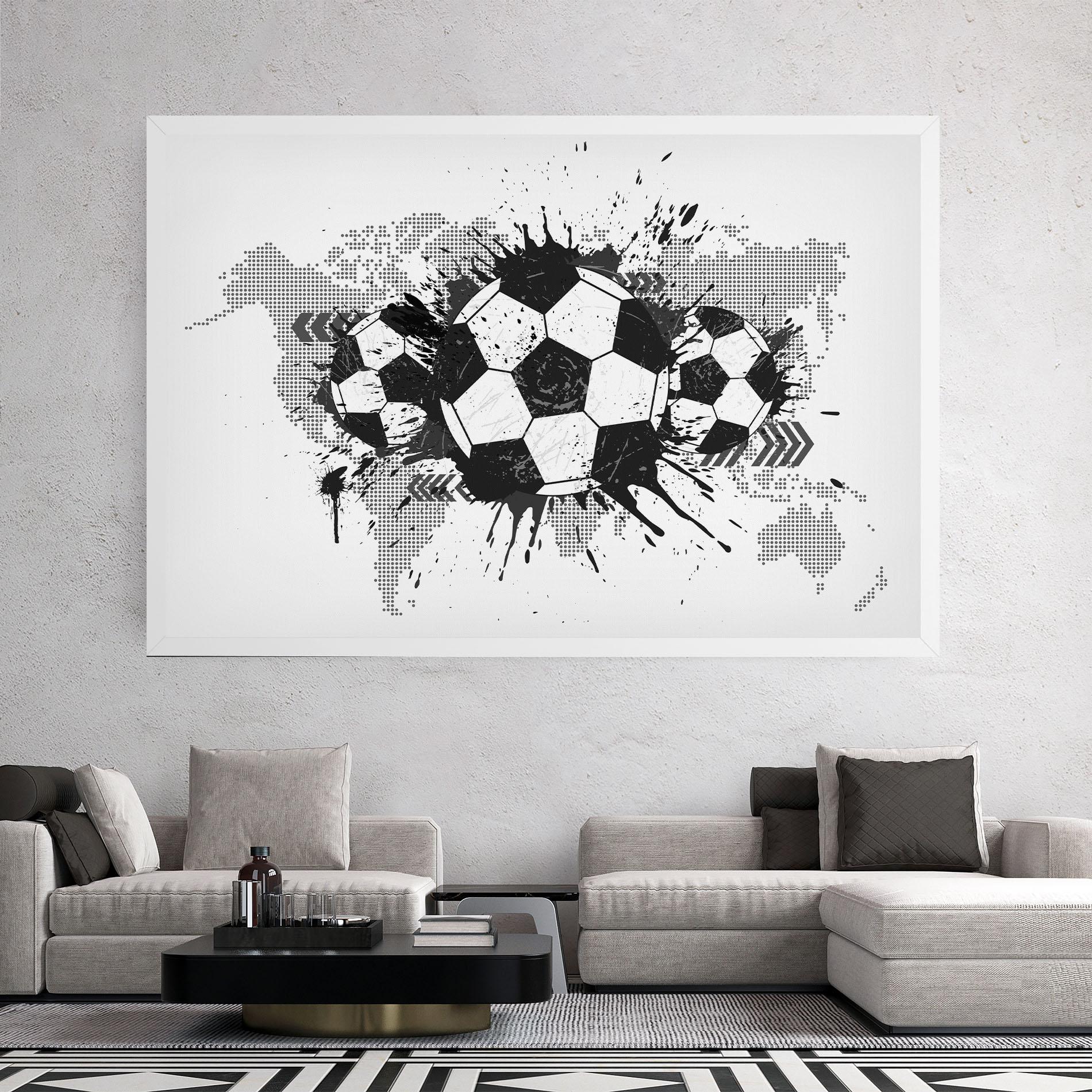 Tablou Canvas Grey Foodball mockup 2