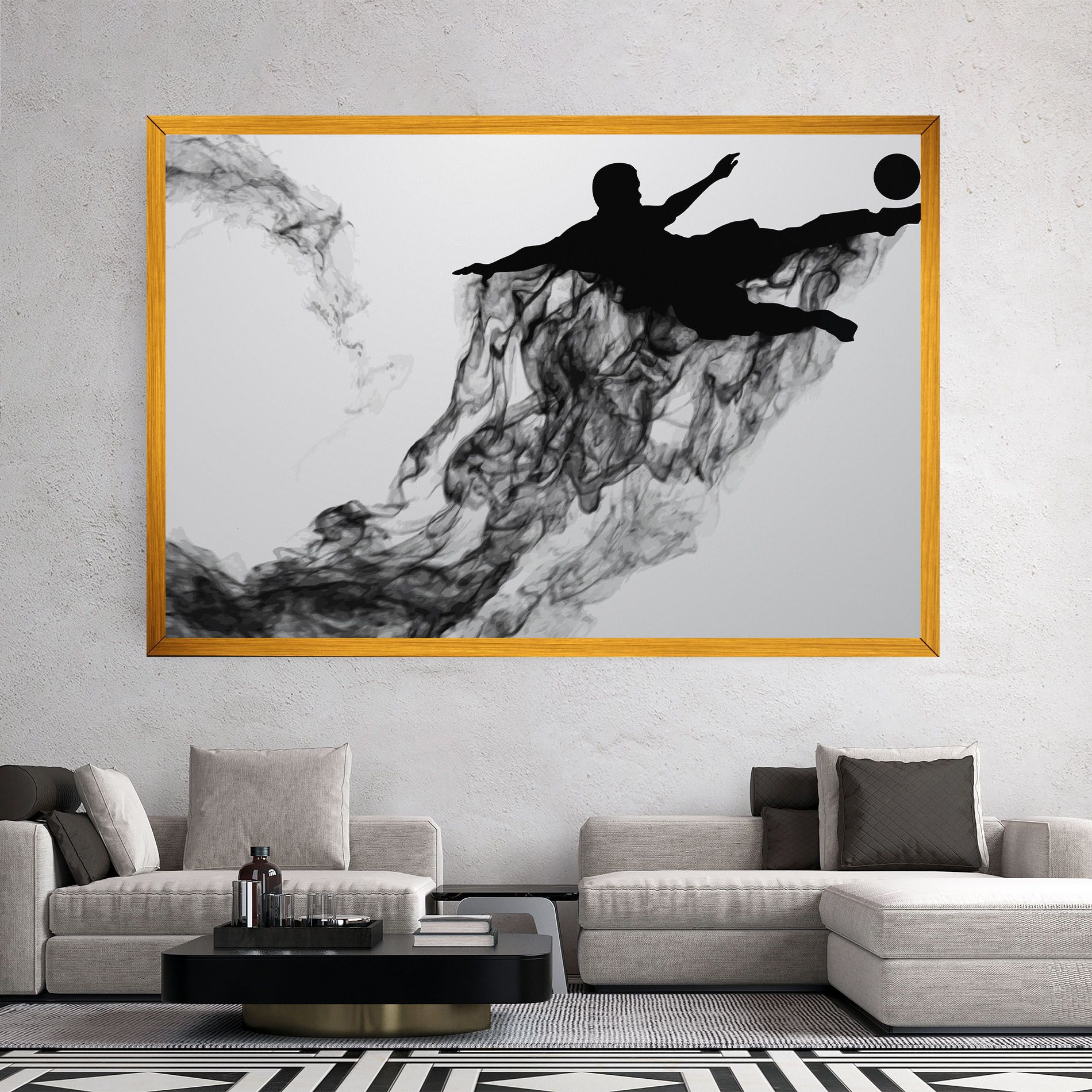 Black Smoke Football mockup 2