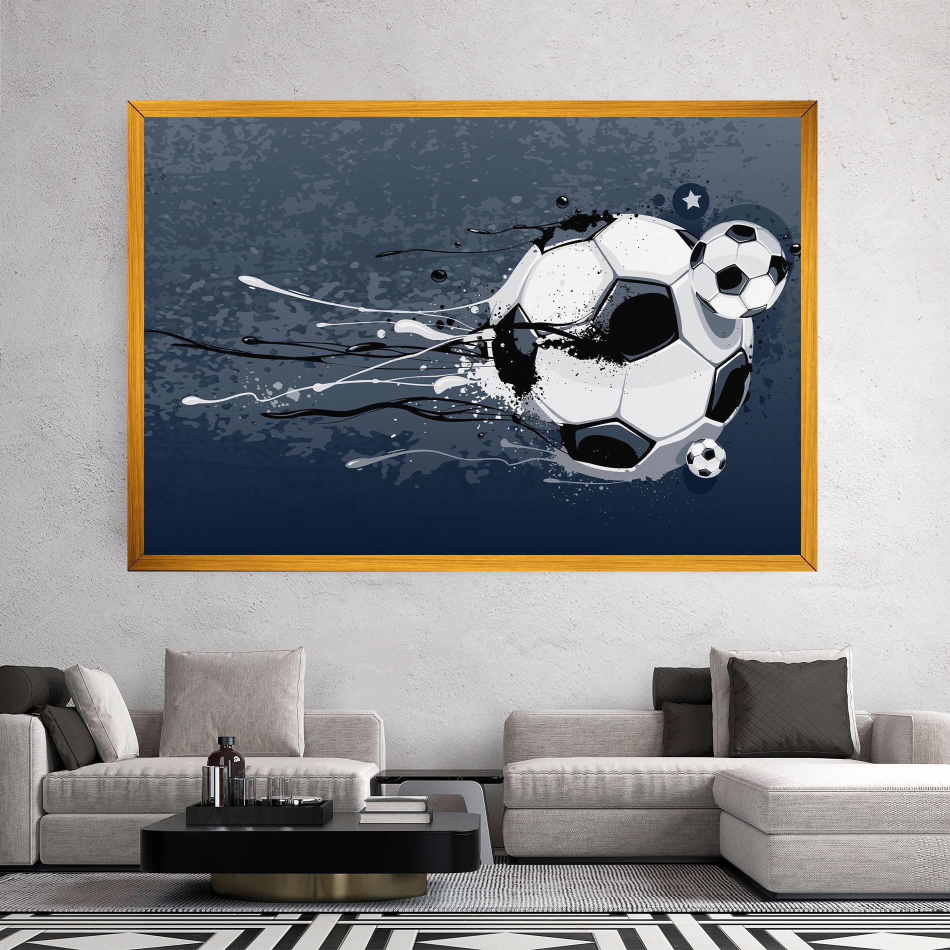 Tablou Canvas Blue Football mockup 2