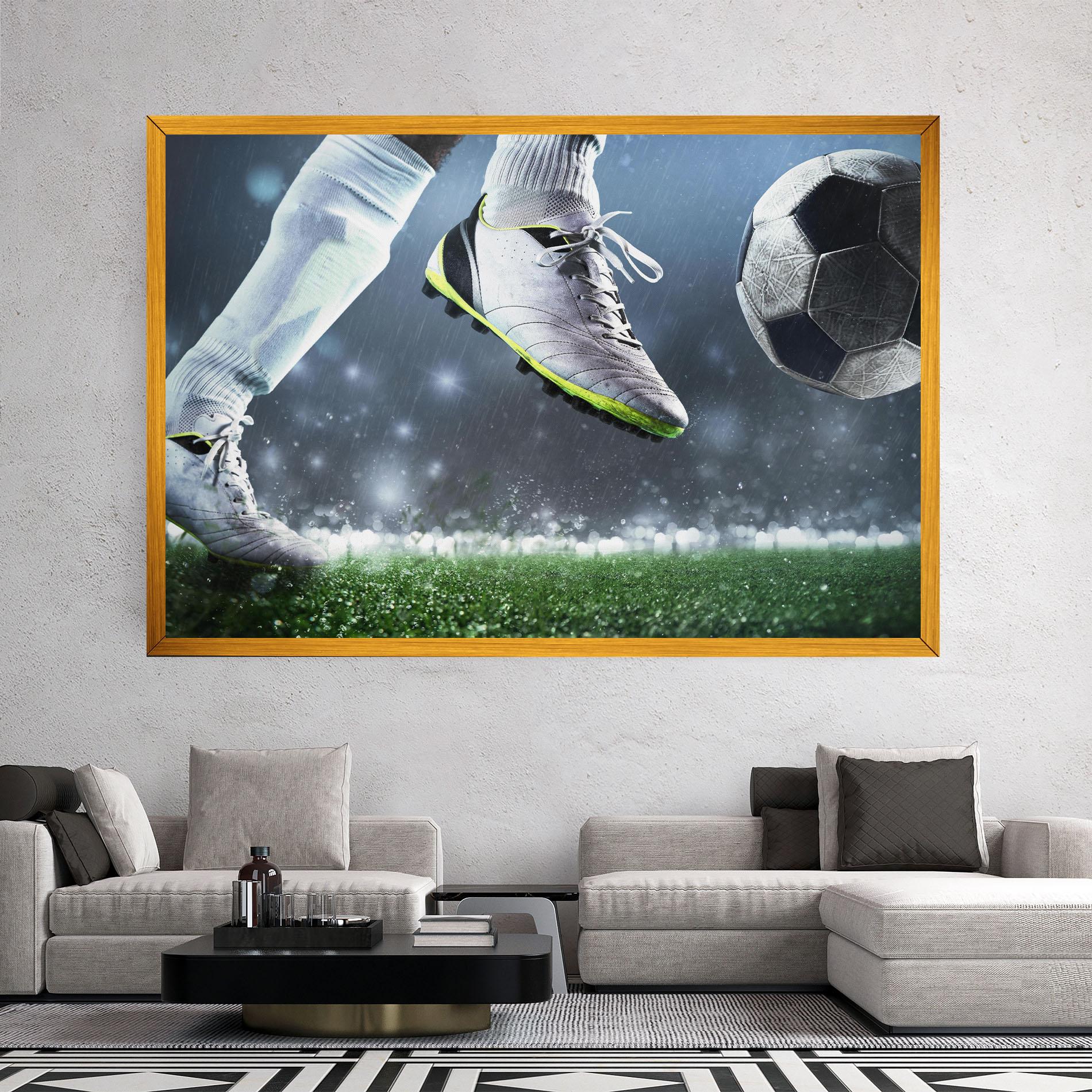 Tablou Canvas Close Up Football Scene mockup 2