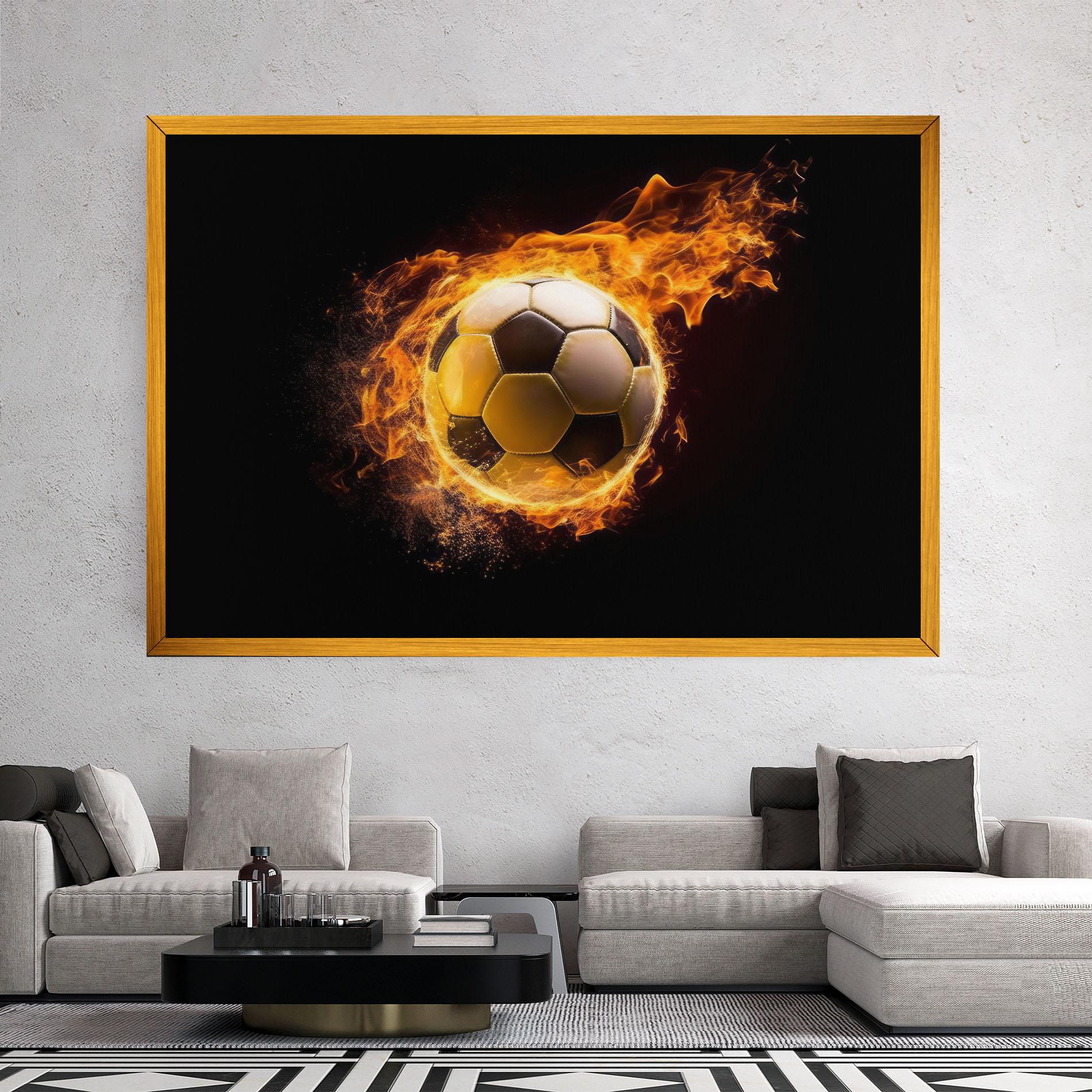 Tablou Canvas Fire Football mockup 2