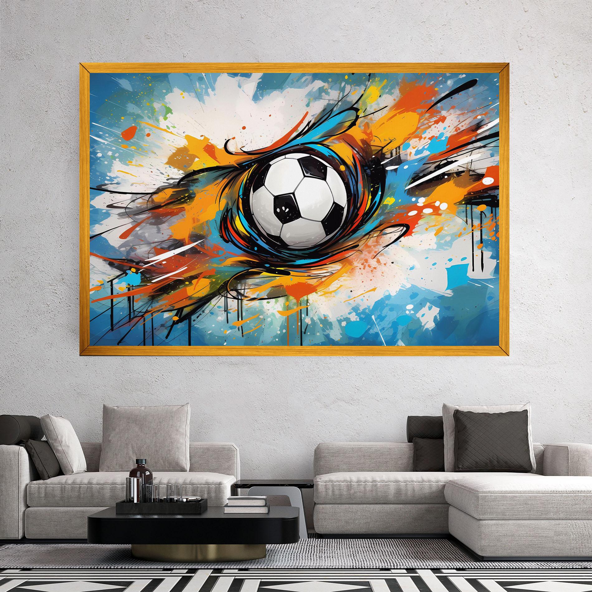 Tablou Canvas Football Flight Graffiti mockup 2