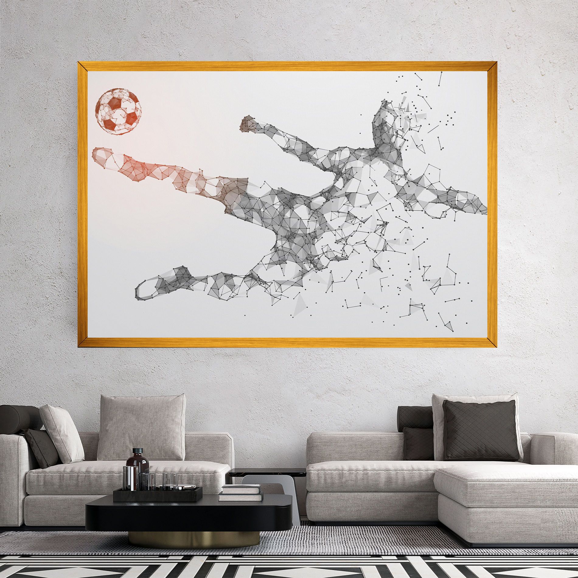 Football Orange Ball mockup 2