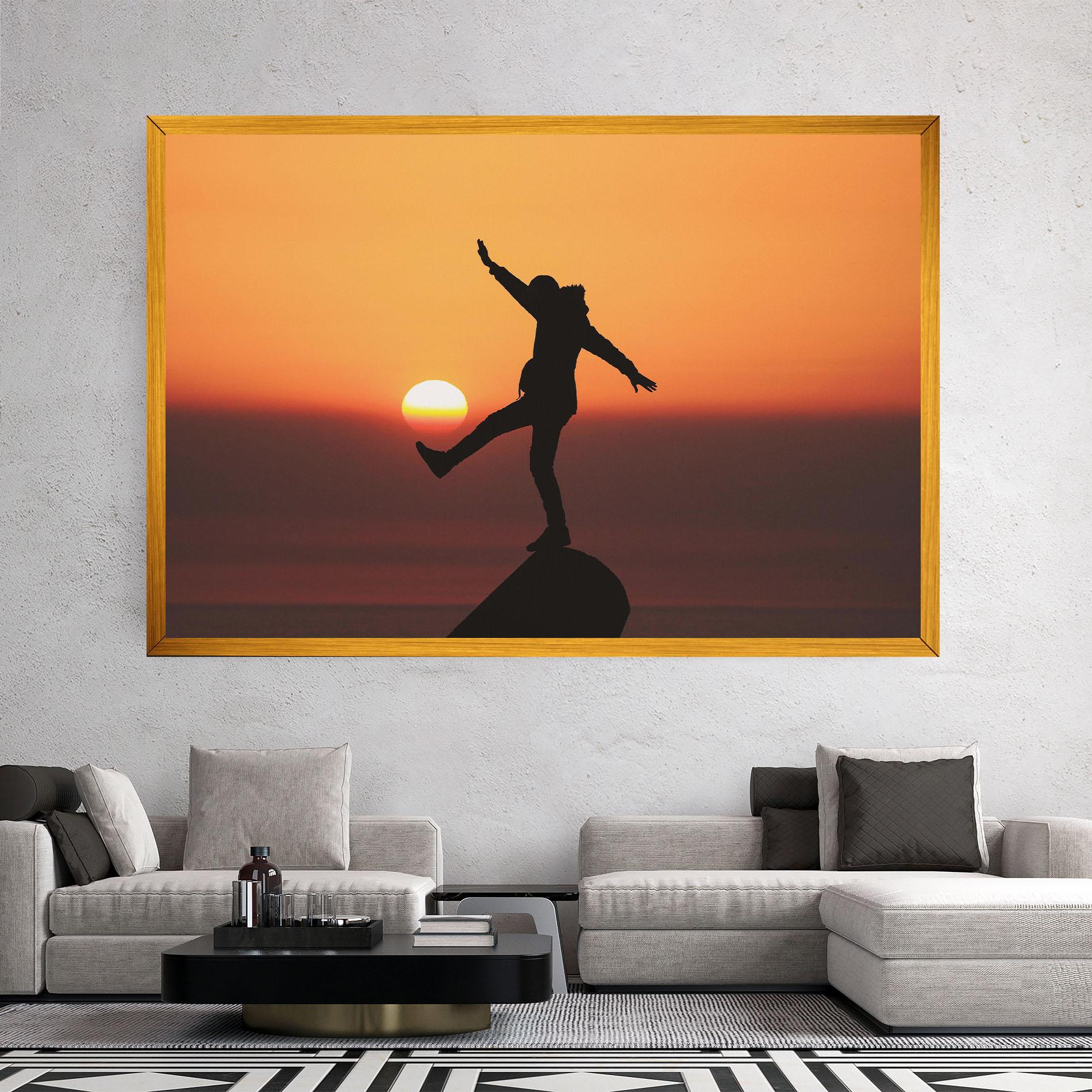 Tablou Canvas Football With The Sun mockup 2