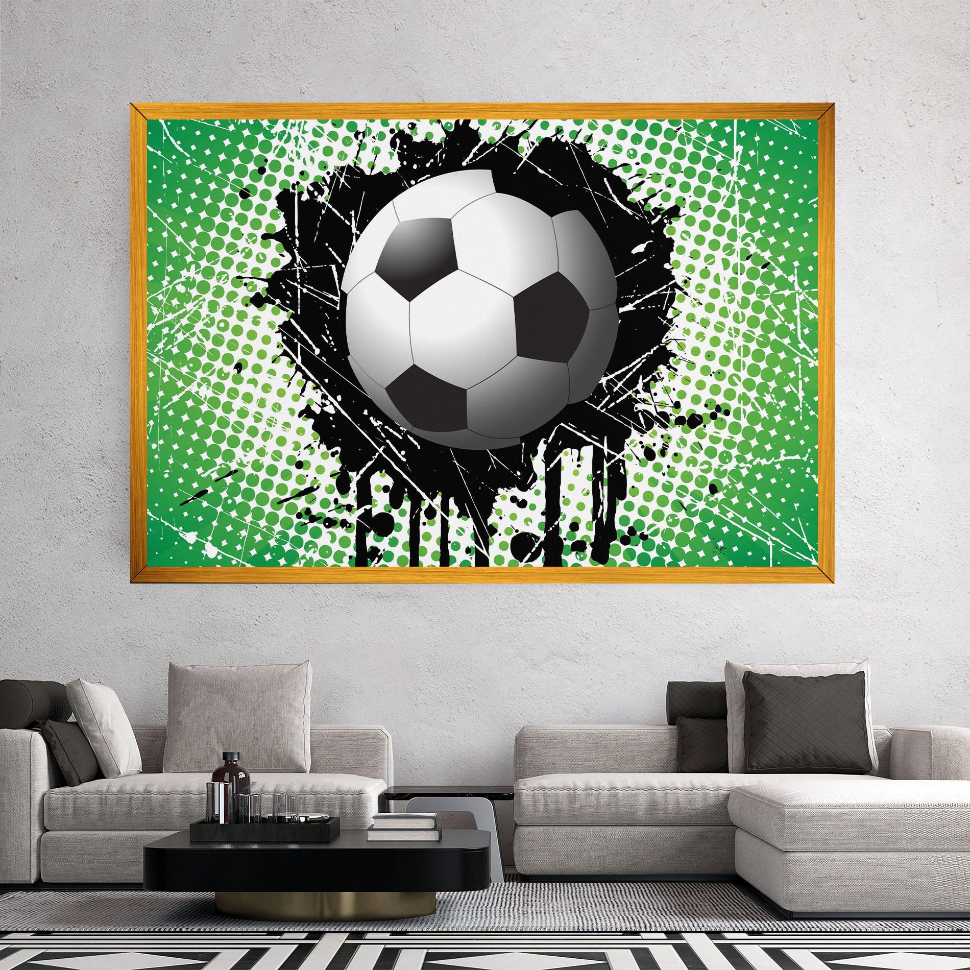 Tablou Canvas Green Black Football mockup 2